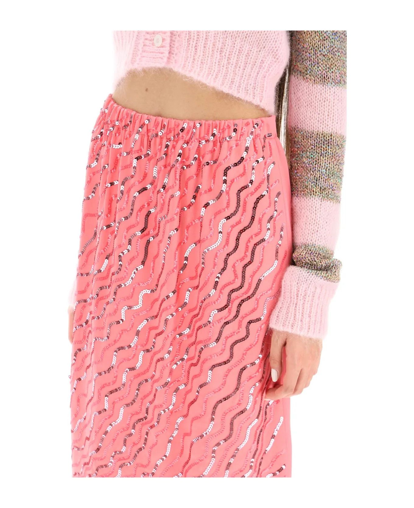 Marni o1y1125 Midi Skirt in Pink Size 28" / US 6 / IT 42 - 4 Thumbnail