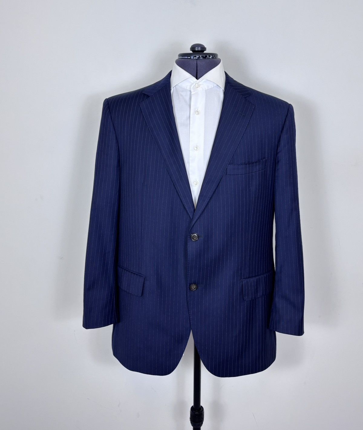 Suitsupply Suitsupply Men’s 2-Piece Navy Blue Pinstripe Wool Suit Size 44R - 2 Thumbnail