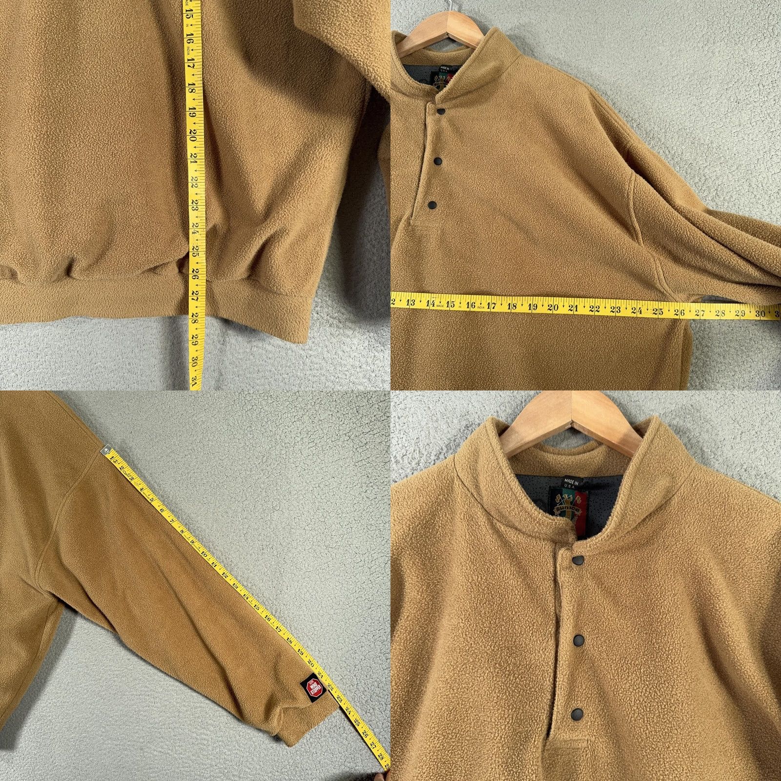 Vintage VINTAGE Sunice Pullover Men XL Gore Windstopper Fleece Made USA Outdoor 90s Golf Jacket Brown Windbreaker Snap Buttons Lie? Size US XL / EU 56 / 4 - 9 Thumbnail