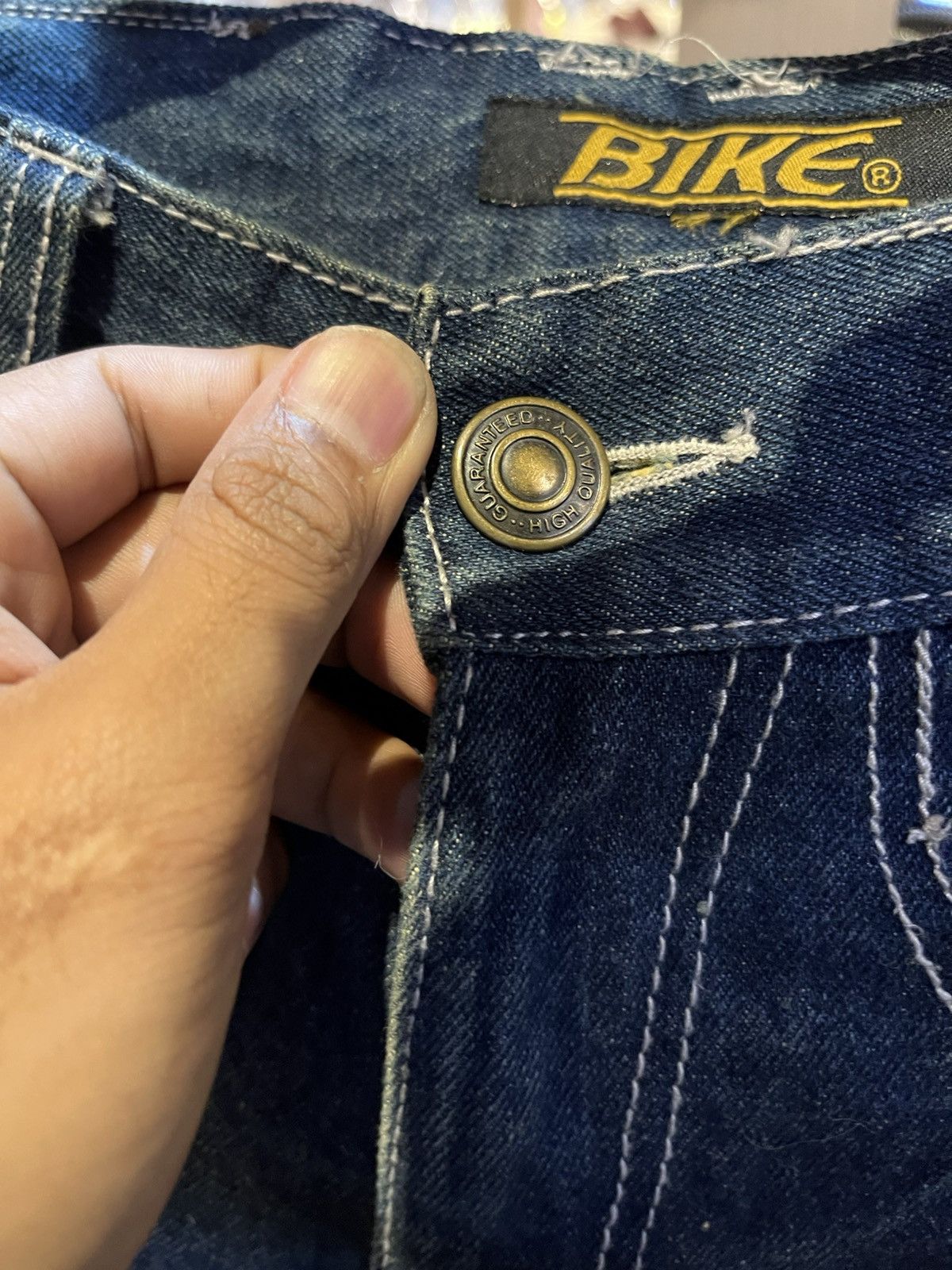 Jean × Vintage Bike Jeans Patchwork Skull Embroidered Size US 28 / EU 44 - 9 Thumbnail