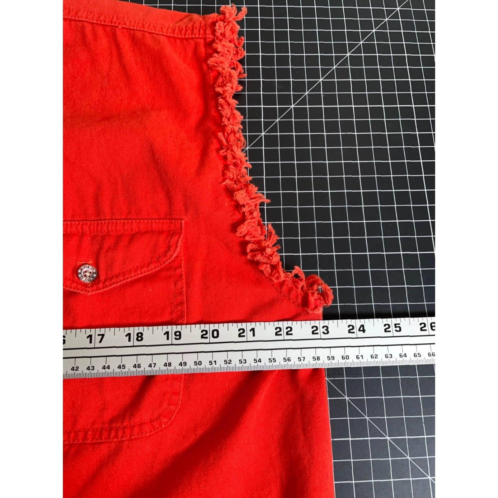 Vintage Twin Motorcycle Apparel Sleeveless Button-Up Shirt Adult Large Orange Flaming Eagle Biker Mens Size US L / EU 52-54 / 3 - 5 Thumbnail