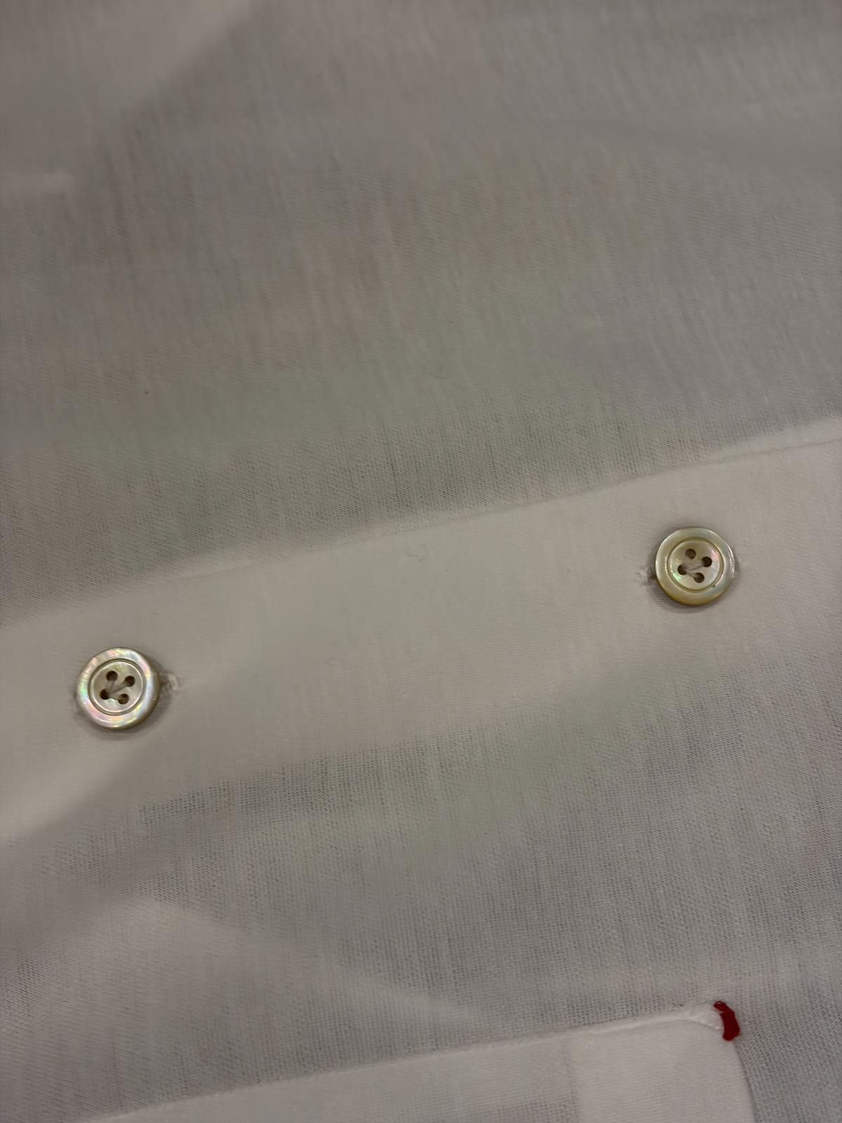 Kiton Kiton White Cotton Dress Shirt Size US XL / EU 56 / 4 - 5 Thumbnail
