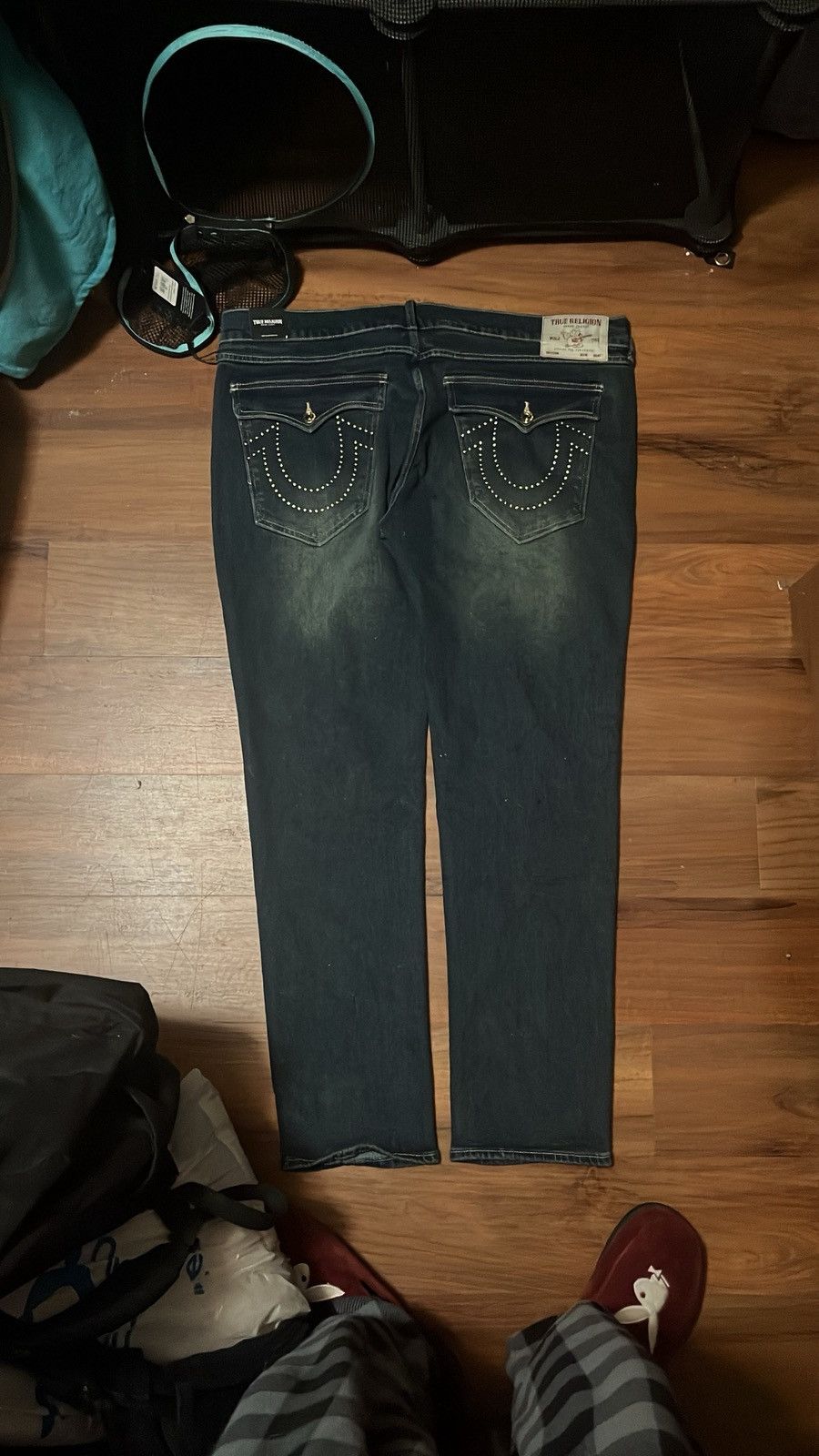 True Religion Dark Blue True Religion Relaxed Straight Jeans Size US 40 / EU 56 - 2 Thumbnail