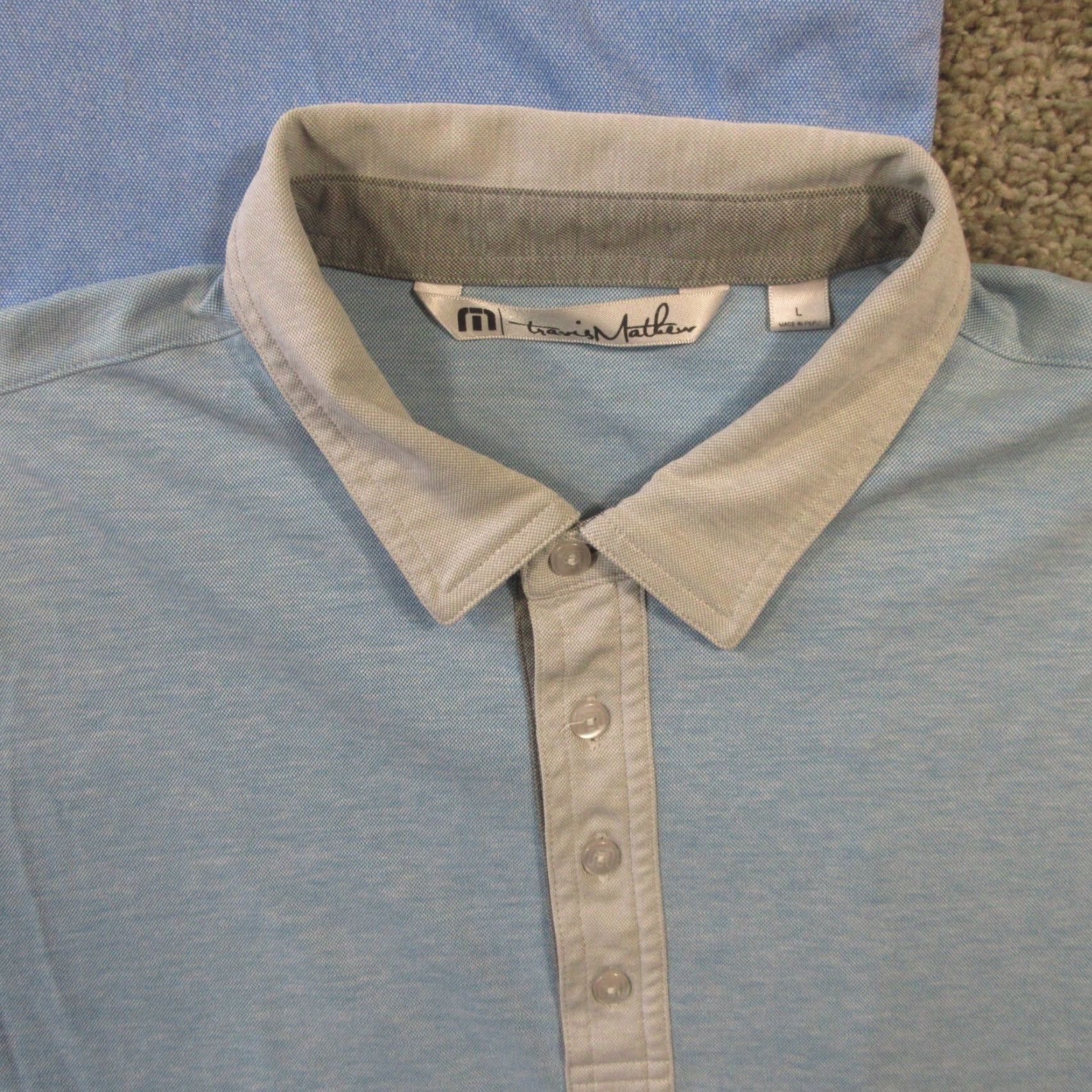 TravisMathew Travis Mathew Polo Shirt Mens Large Blue Embroidered Shoulder Golf Shirt Polo Mens Large Blue Embroidered On Shoulder Size US L / EU 52-54 / 3 - 3 Thumbnail