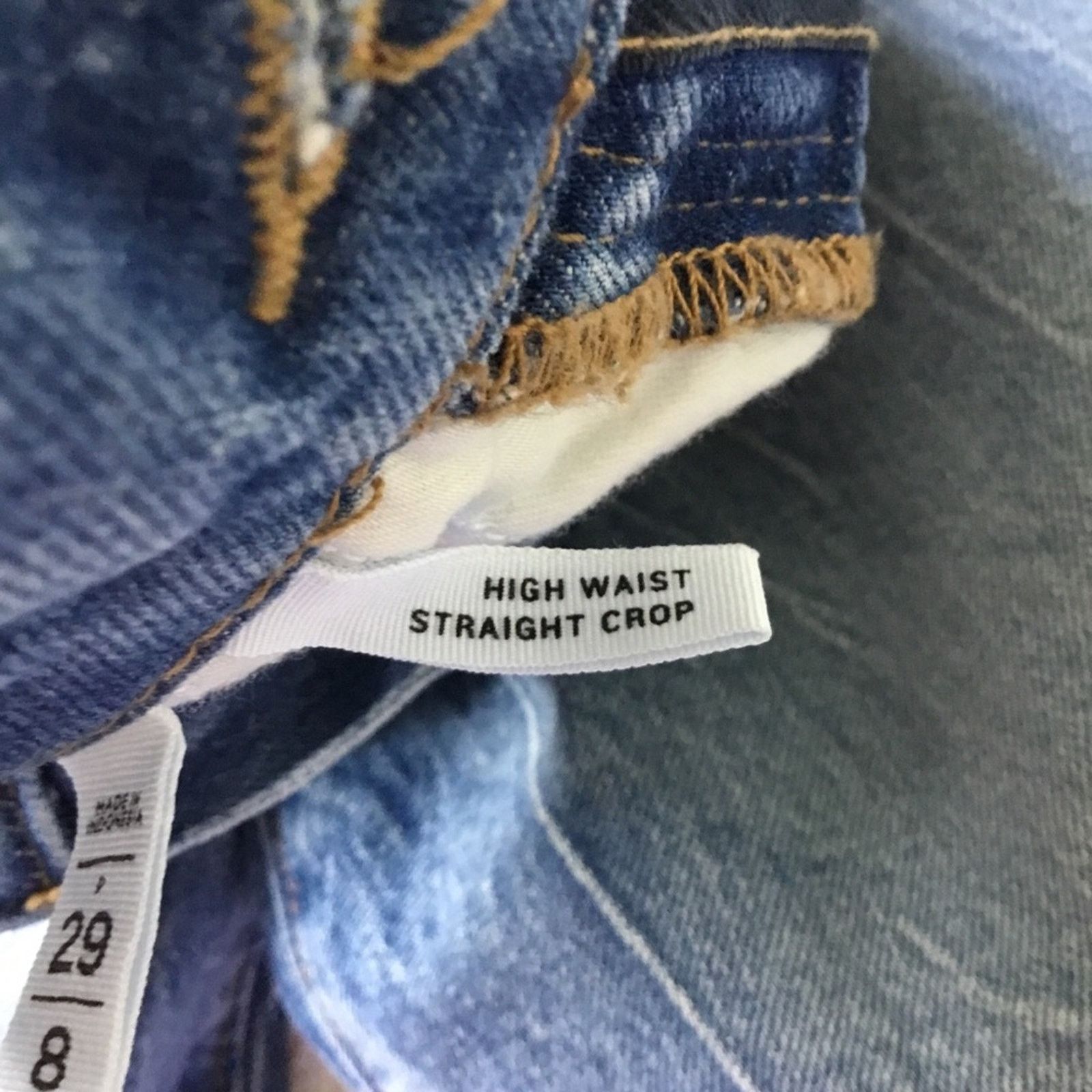 Loft Loft Blue High Waist Straight Crop Jeans Size 30" / US 8 / IT 44 - 12 Thumbnail
