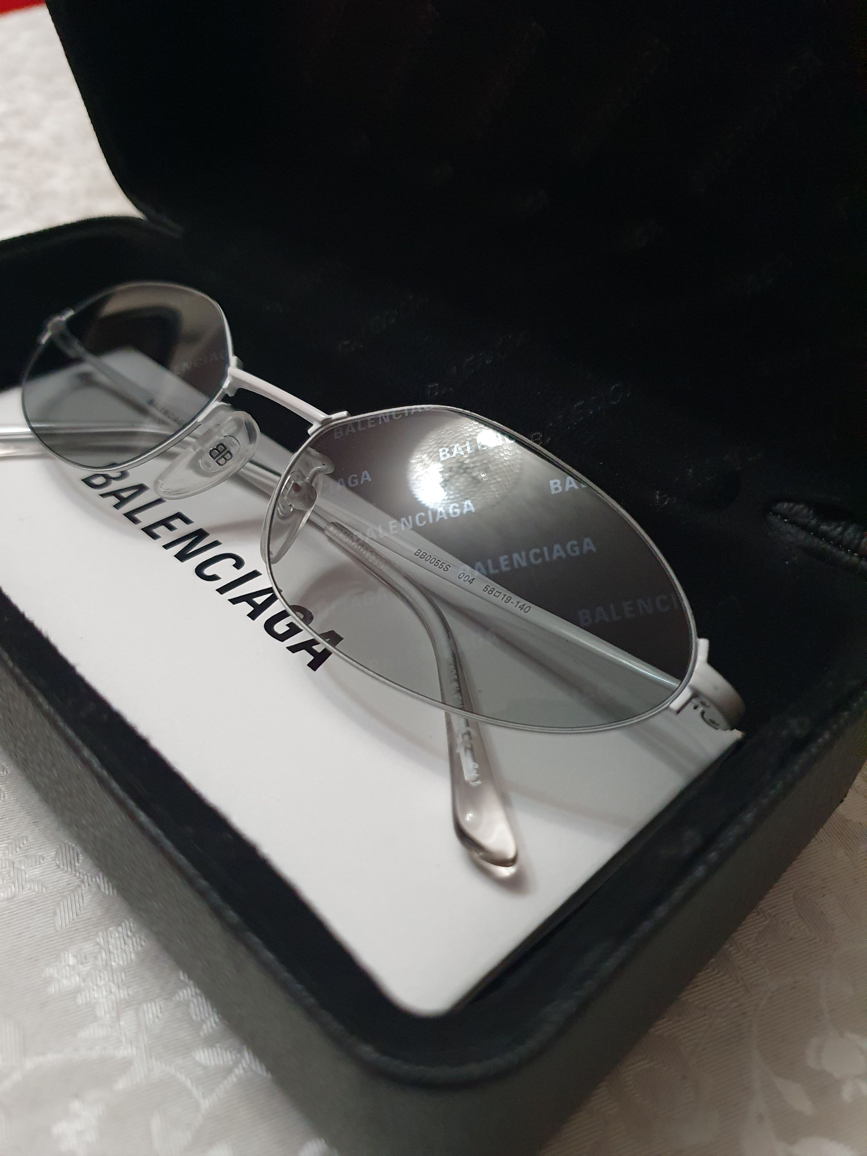 Balenciaga Balenciaga Unisex White Rainbow-Multilogo Y2k Sunglasses Size ONE SIZE - 2 Thumbnail