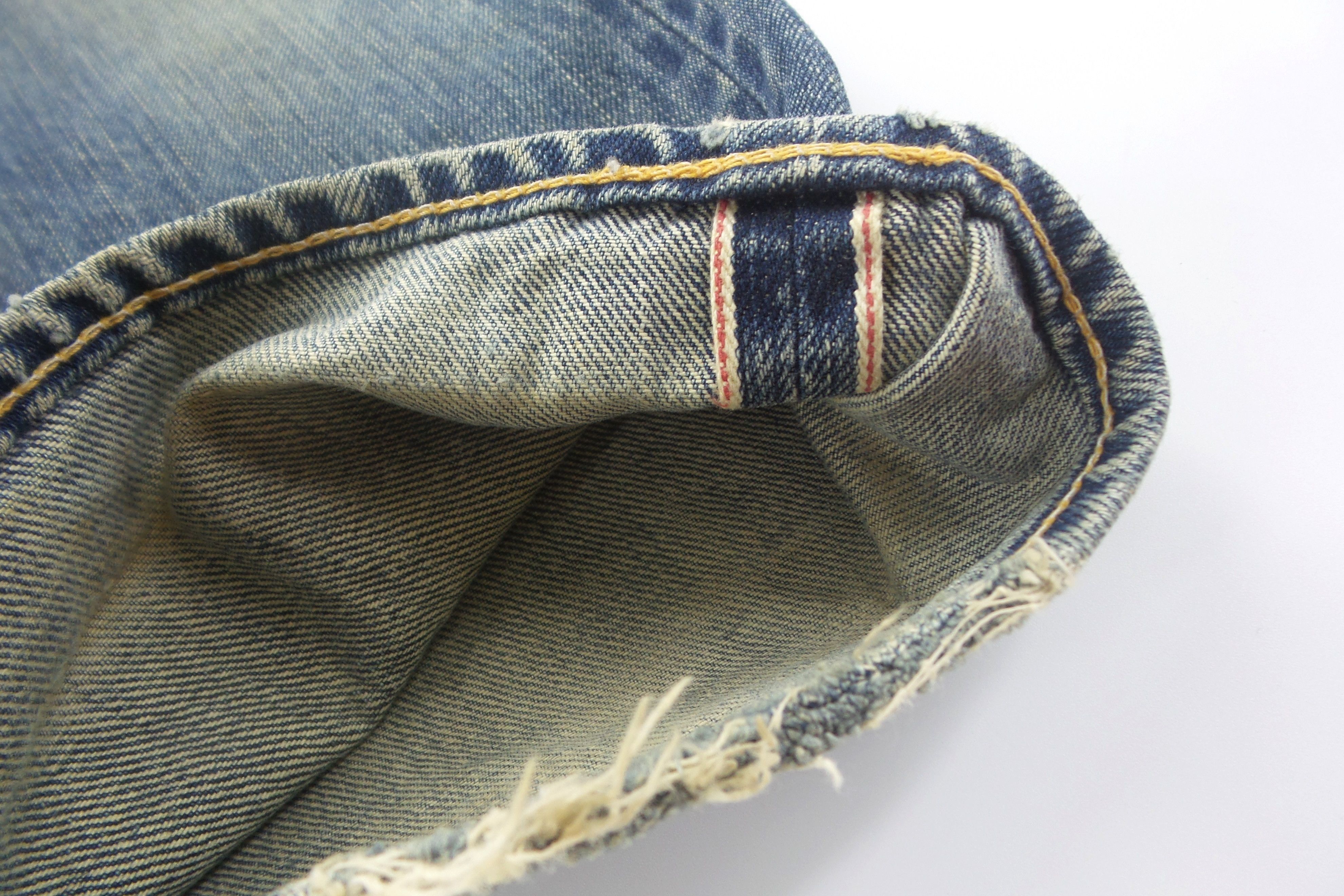 KURO DISTRESSED Blck By KURO Stonewashed Selvedge Jeans W17xL42.5 Size US 34 / EU 50 - 9 Thumbnail