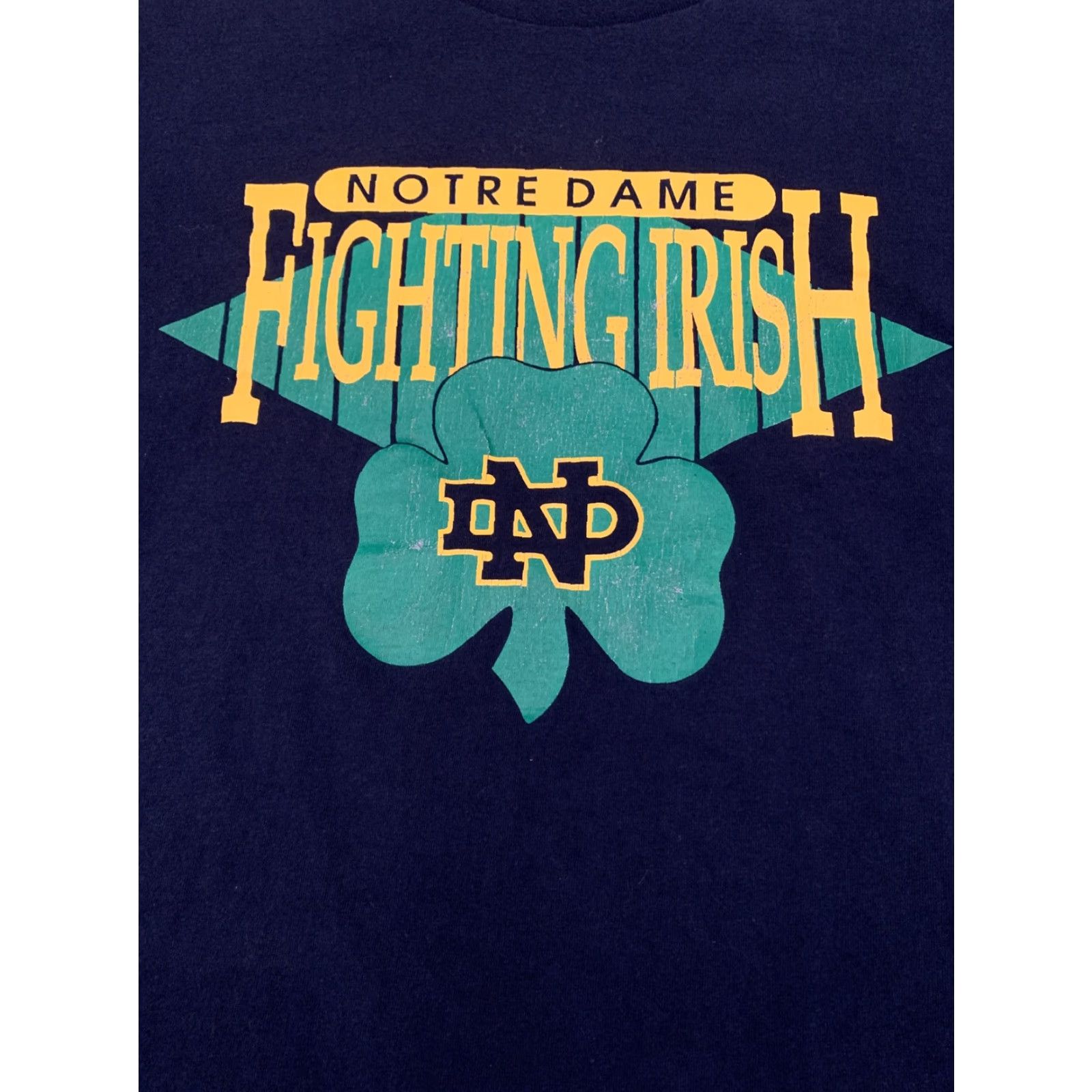 Vintage VINTAGE Notre Dame Shirt Adult L Single Stitch Notre Dame Football 90s Mens Size US L / EU 52-54 / 3 - 2 Thumbnail