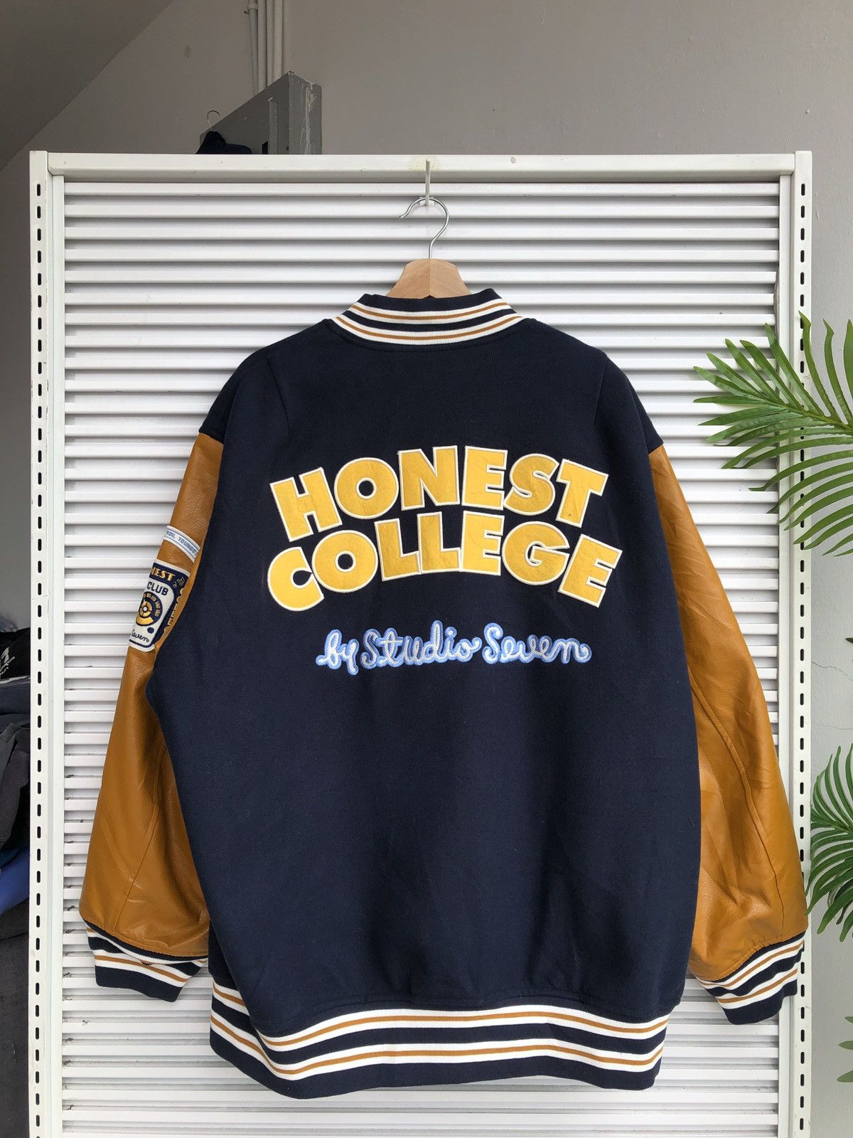Japanese Brand Vintage Havest Collage Leather Varsity /Travis Flacko Scott Size US XXL / EU 58 / 5 - 2 Thumbnail