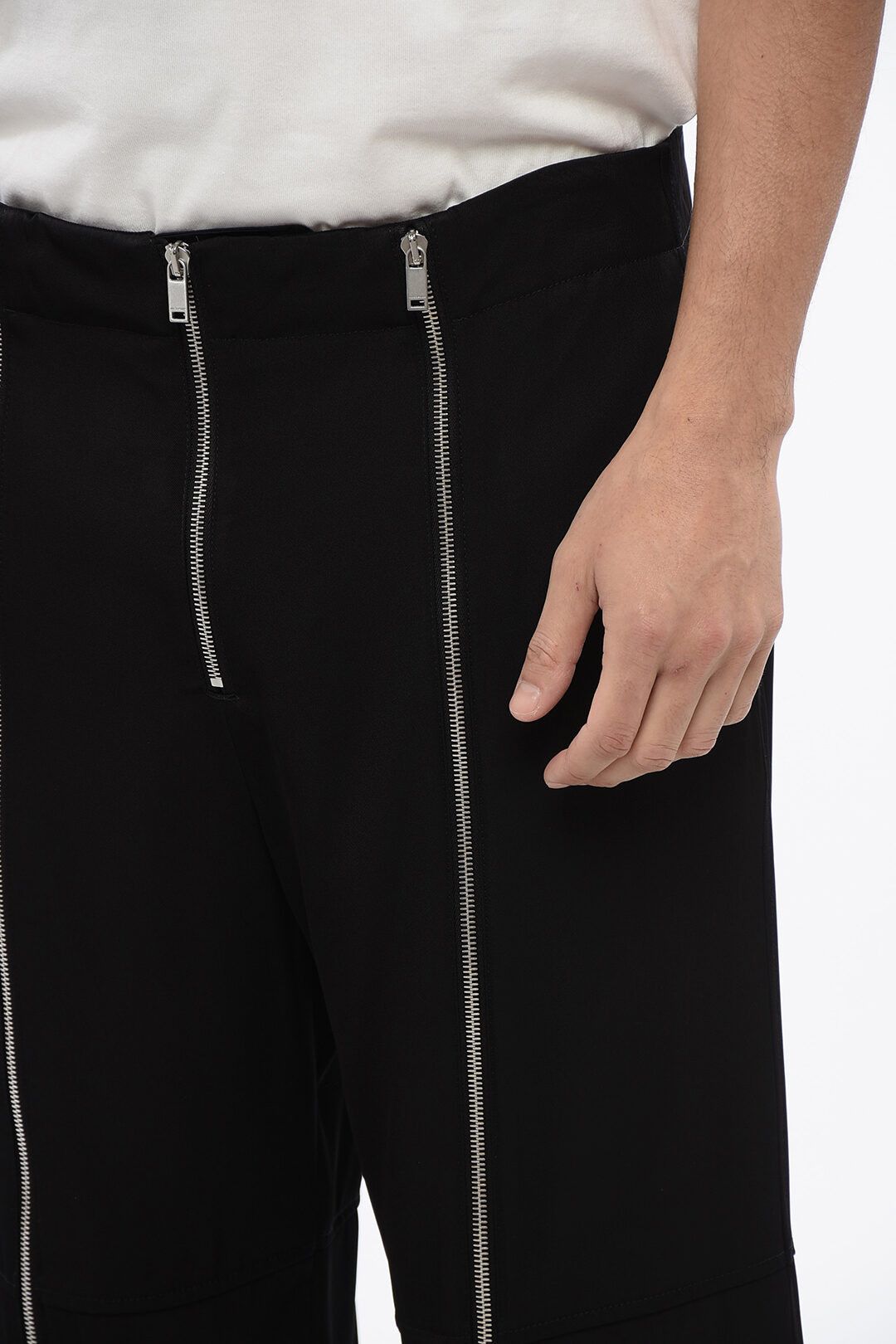 Jil Sander og1mm0625 Zipped High-Waisted Pant in Black Size US 32 / EU 48 - 3 Thumbnail