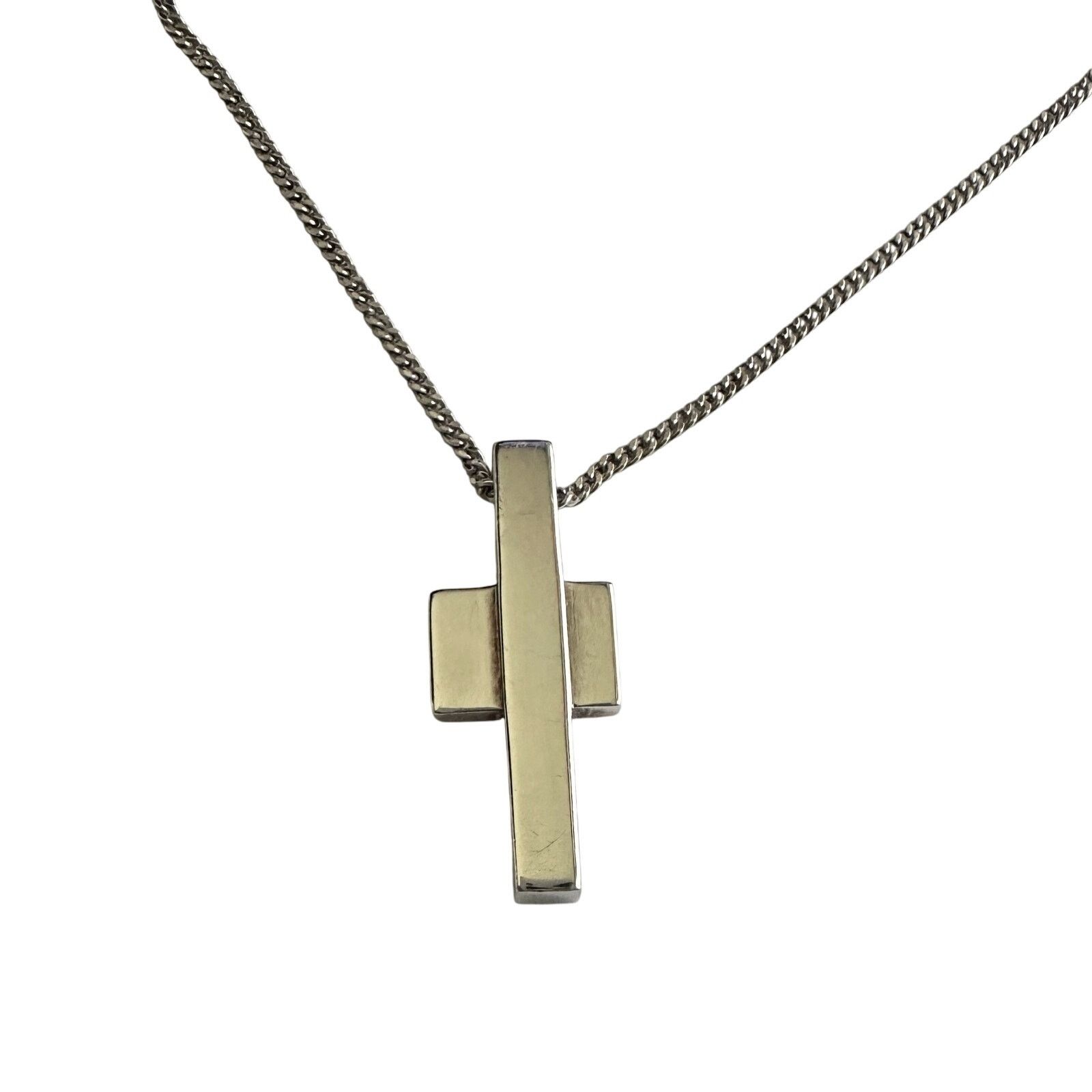 Gucci Gucci Thick Abstract Cross Necklace Size ONE SIZE - 10 Thumbnail