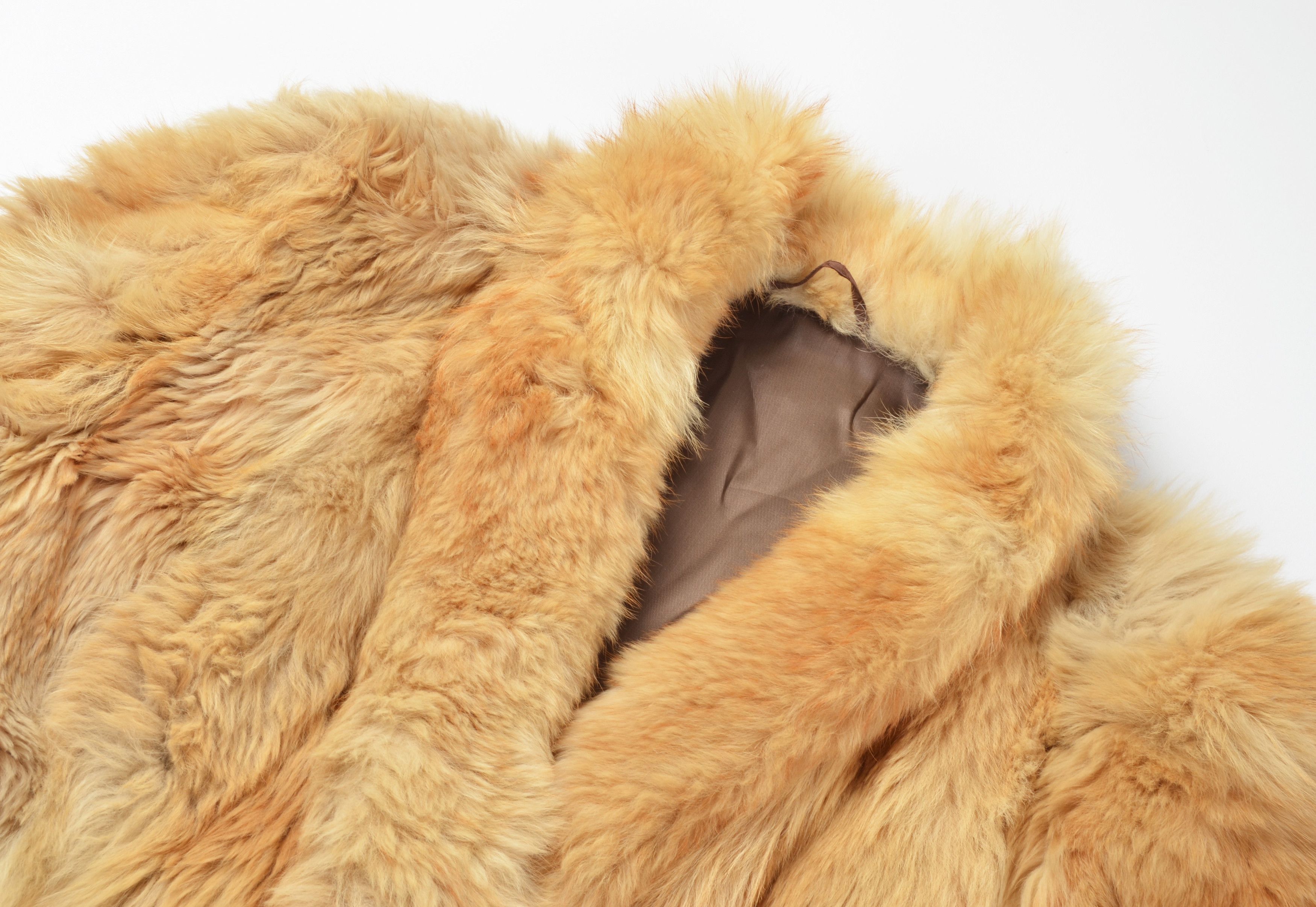 Vintage Vintage 80's Real Fur Glam Beige Tan Coat Luxe Classic Size L / US 10 / IT 46 - 5 Thumbnail
