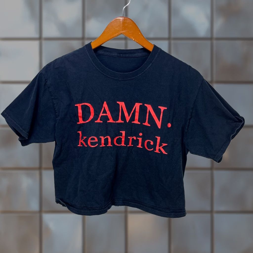 Vintage VINTAGE Kendrick Lamar DAMN Championship Tour Cropped T Shirt S/M Womens Size S / US 4 / IT 40 - 1 Thumbnail
