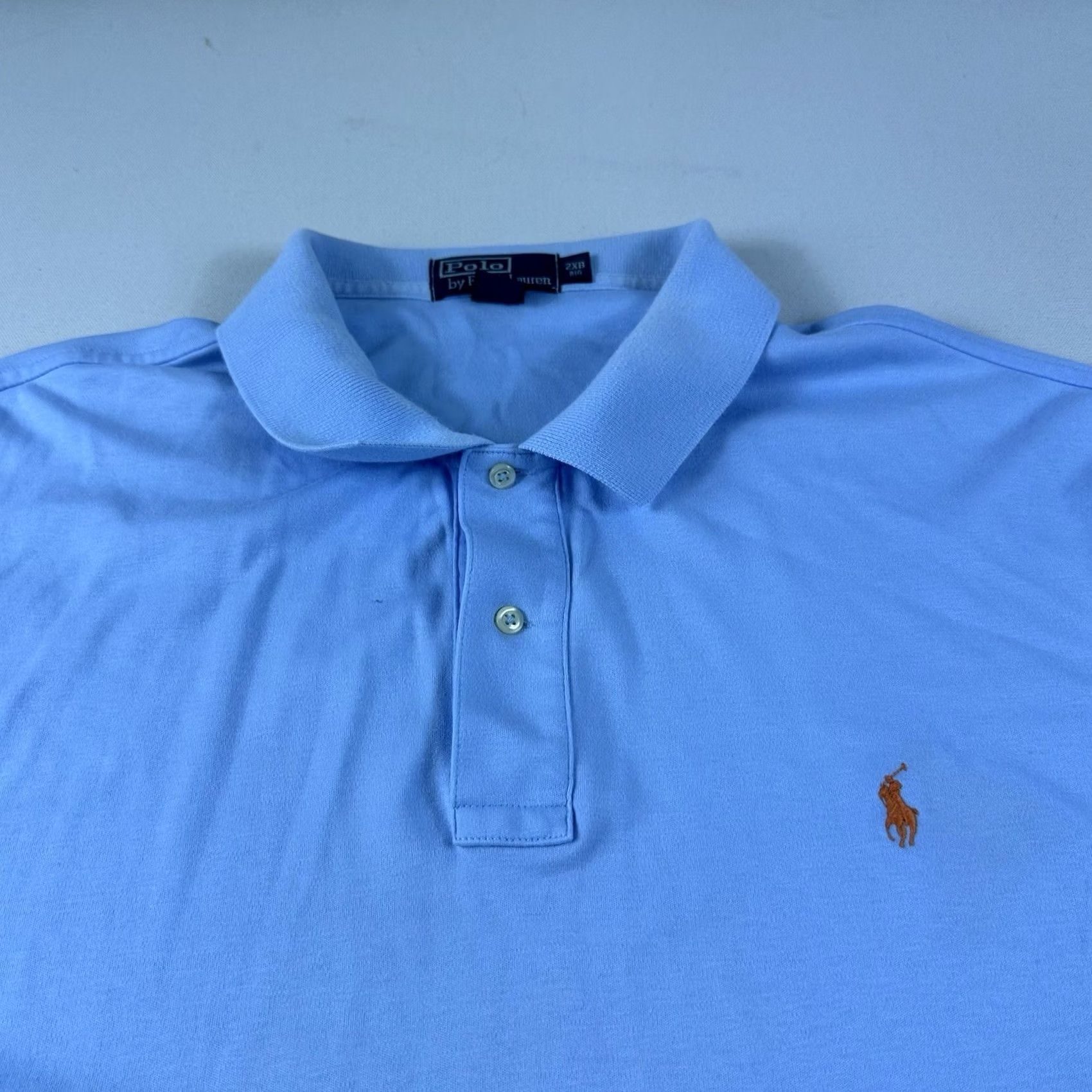 Polo Ralph Lauren Polo Ralph Lauren Polo Shirt Mens 2XB Blue Short Sleeve Casual Golf Big & Tall Size US XXL / EU 58 / 5 - 3 Thumbnail