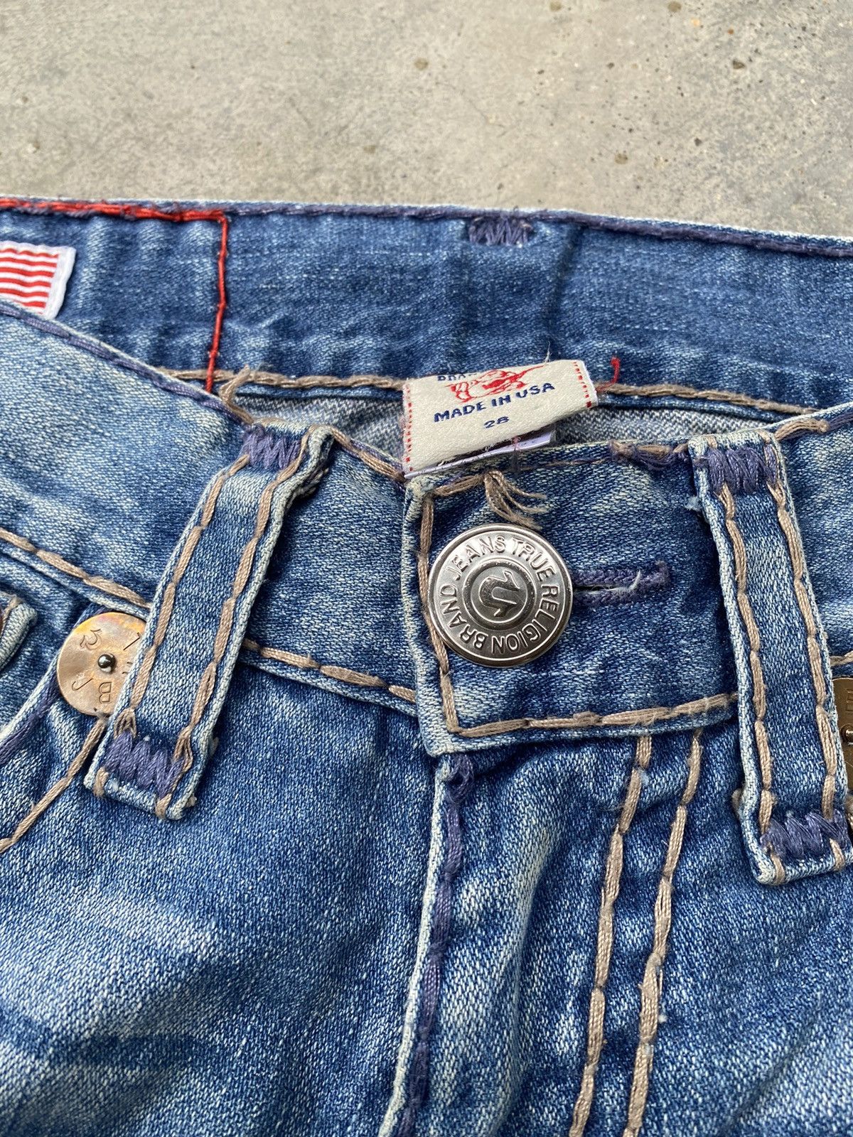 True Religion Vintage True Religion Distressed Denim Pants Size US 30 / EU 46 - 9 Thumbnail