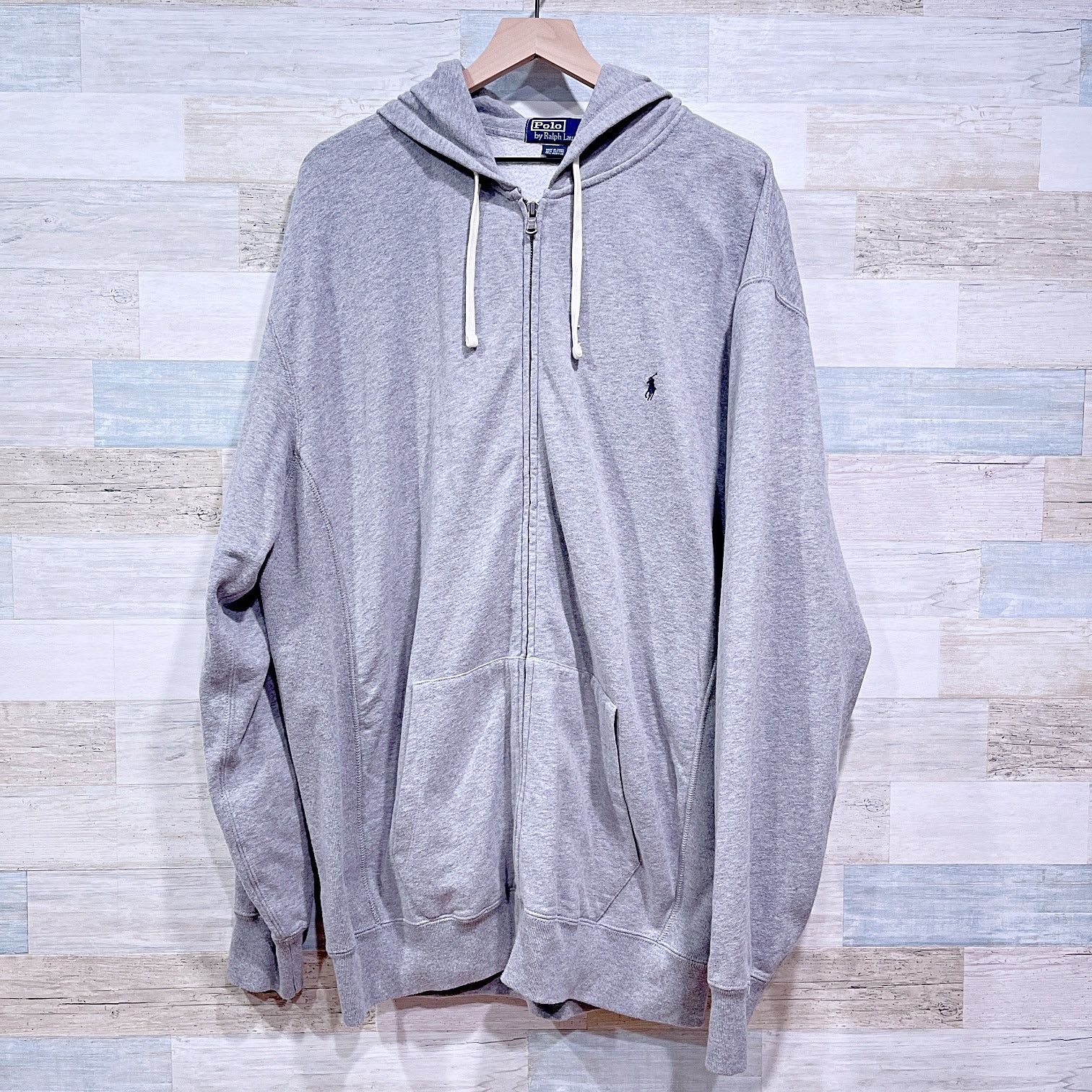 Polo Ralph Lauren POLO Ralph Lauren Full Zip Hoodie Heather Gray Mens 2XLT Size US XXL / EU 58 / 5 - 1 Thumbnail