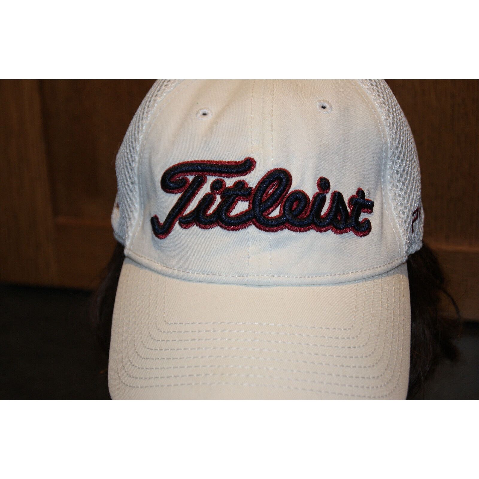 Titleist Titleist New Era FootJoy Golf Hat Cap White L/XL Mesh Fitted Size ONE SIZE - 6 Thumbnail