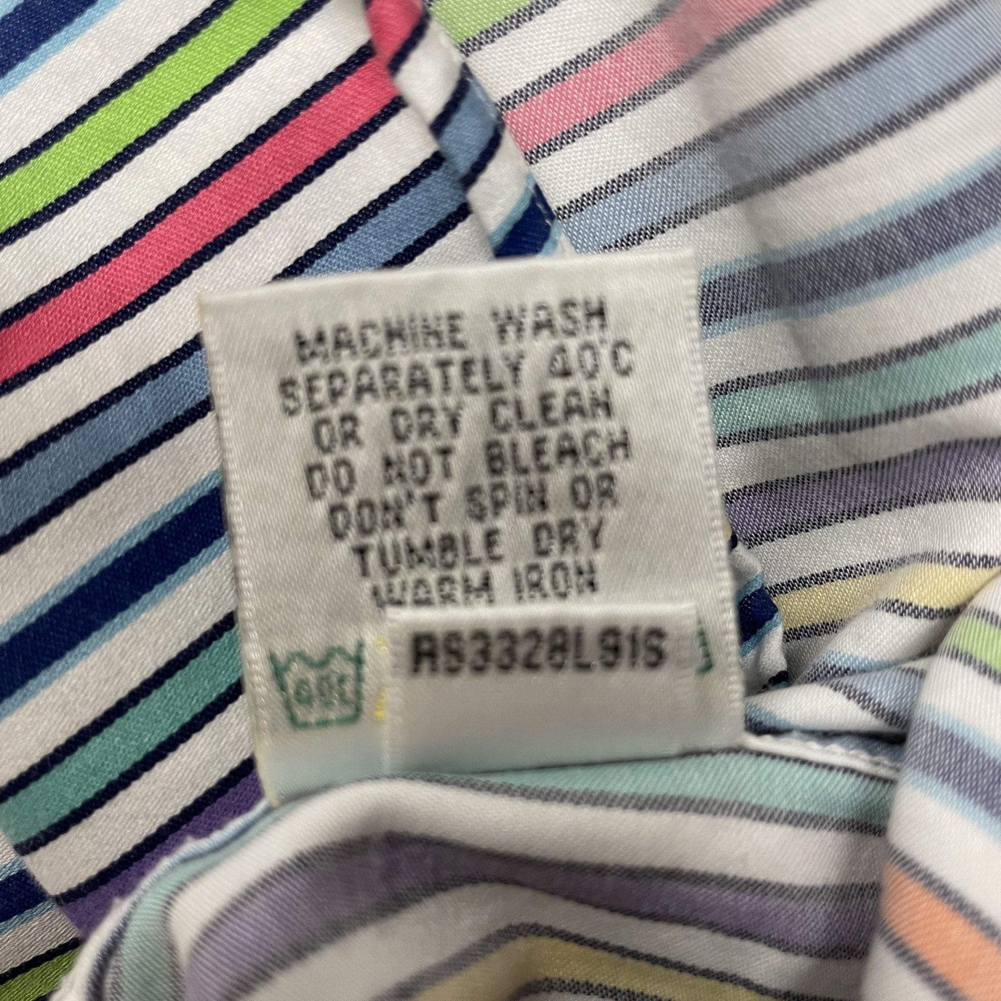 BUGATCHI Bugatchi Bold RAINBOW STRIPE Button Up Spread Collar Shirt Size US L / EU 52-54 / 3 - 12 Thumbnail