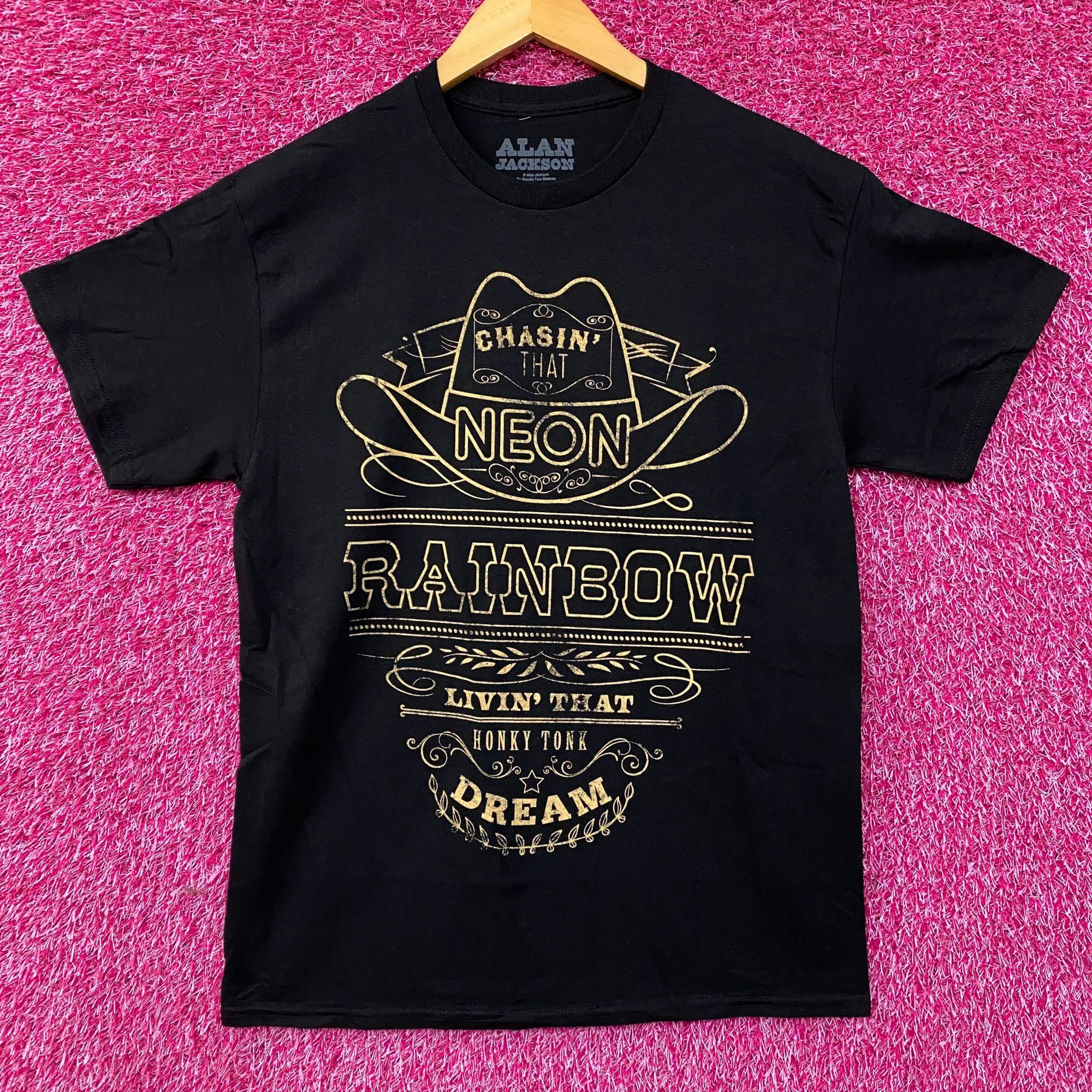 Rap Tees Alan Jackson Chasin That Neon Rainbow Graphic T-Shirt Medium Size US M / EU 48-50 / 2 - 1 Thumbnail