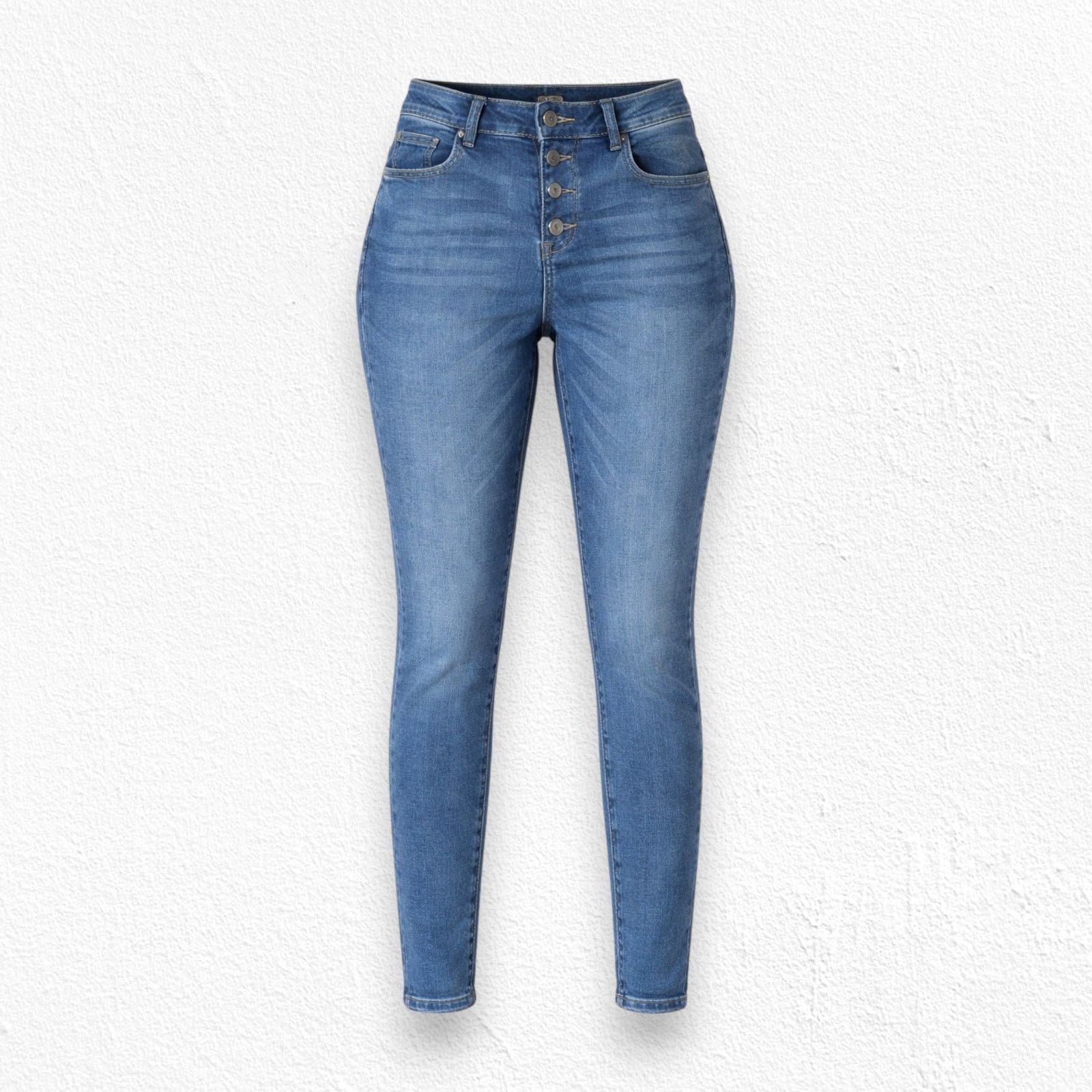 Other Medium Wash Button Fly High Rise Skinny Jeans Size 8 Short Size 30" / US 8 / IT 44 - 1 Thumbnail