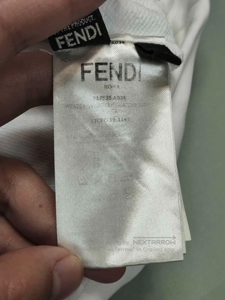 Fendi Fendi White Logo Embroidered Sweatshirt Size L / US 10 / IT 46 - 5 Thumbnail