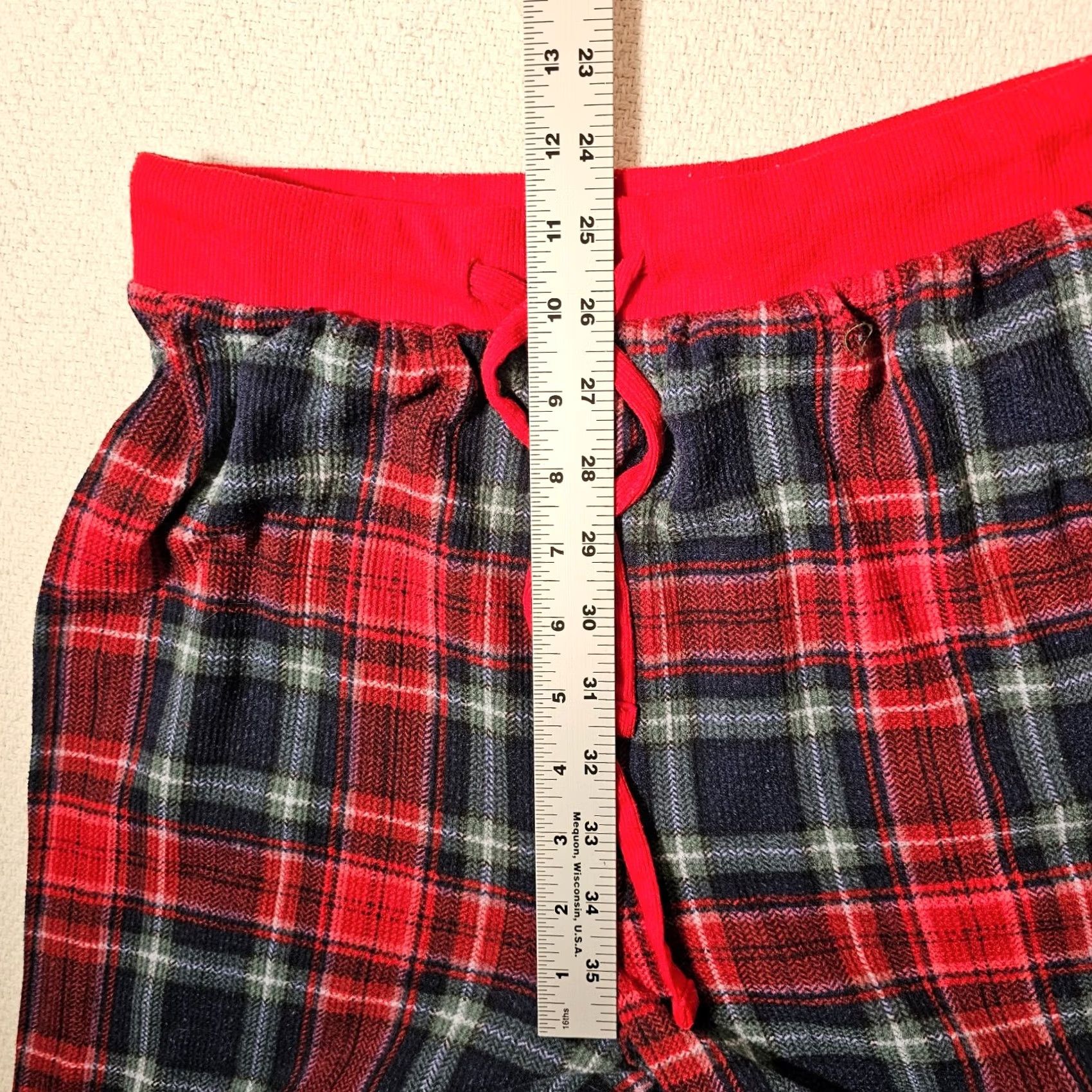 Eddie Bauer Eddie Bauer Lounge Pants Mens Medium Red Plaid Drawstring Waist Pockets Lounge Set Casual Comfort Size US 31 - 6 Thumbnail