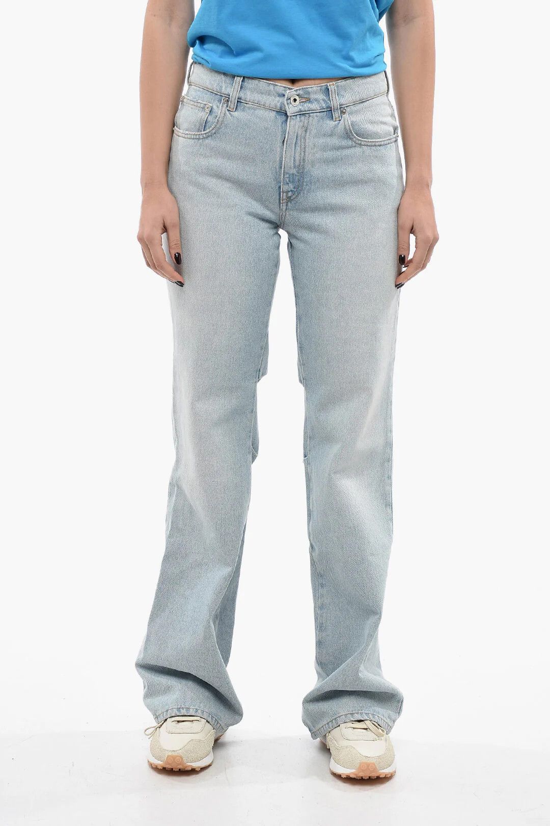 Off-White og1mm0426 Straight Fit Jeans in Light Blue Size 26" / US 2 / IT 38 - 1 Thumbnail