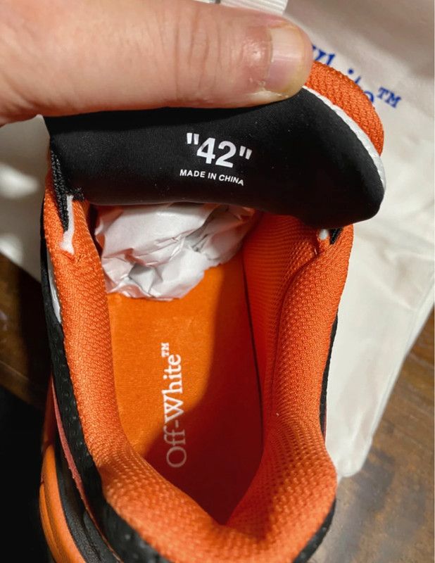 Off-White Off-White Glove Slip On Orange / Black Sneakers Size US 9 / EU 42 - 8 Thumbnail