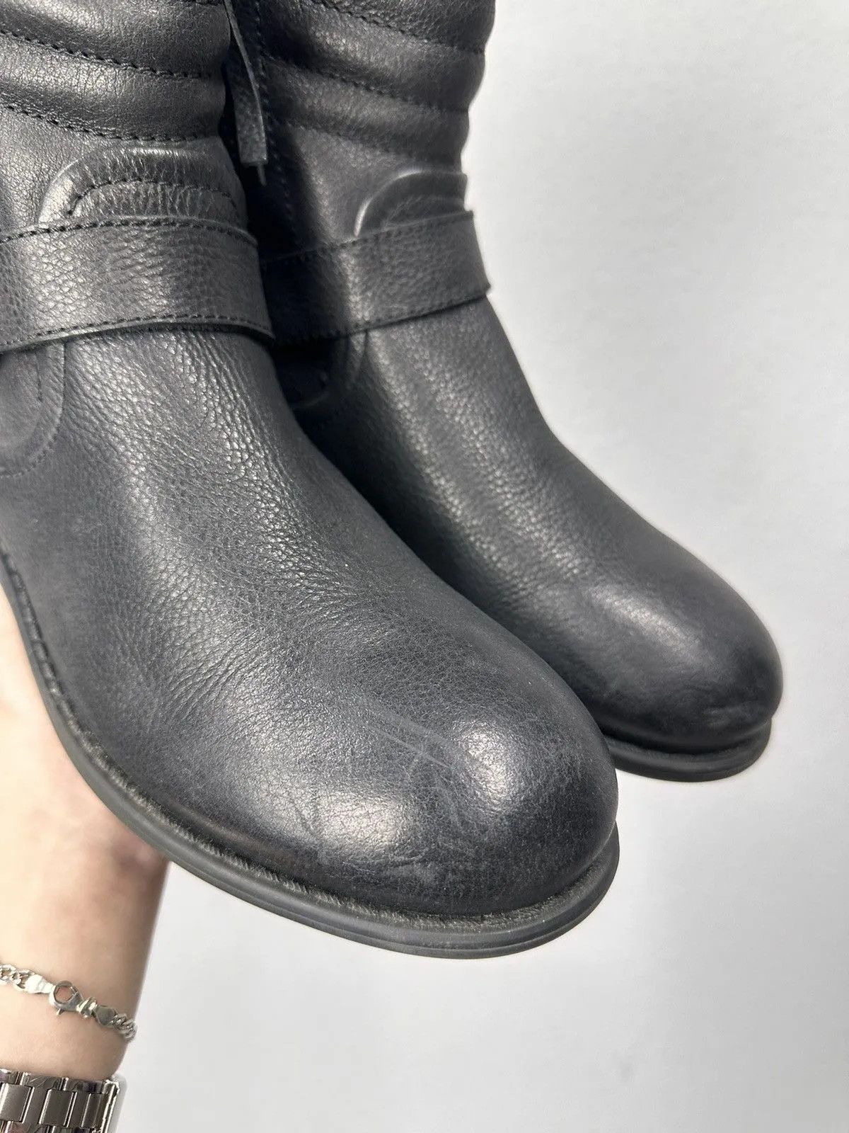 A.S.98 VINTAGE ENGINEER STYLE BOOTS BLACK AS 98 LEATHER HAND MADE Size US 7 / EU 40 - 4 Thumbnail