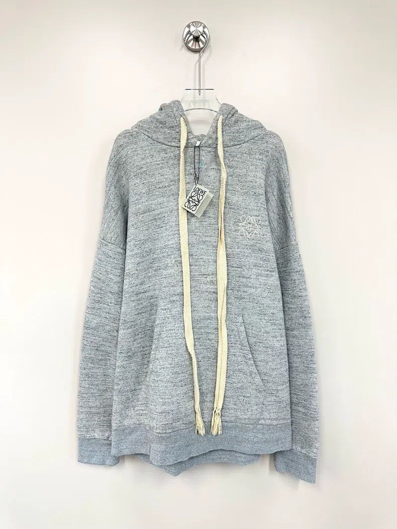 Loewe Loewe Grey Embroidered Logo Rope Hooded Sweatshirt Size US M / EU 48-50 / 2 - 1 Thumbnail