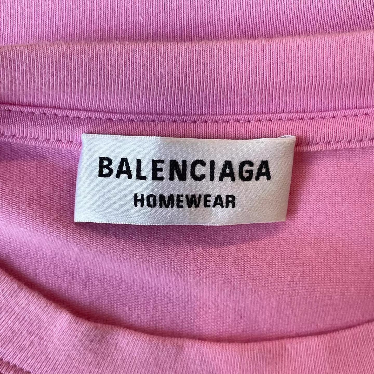 Balenciaga Balenciaga Embroidered Logo Pink Short Tee Size 2 Size US M / EU 48-50 / 2 - 5 Thumbnail