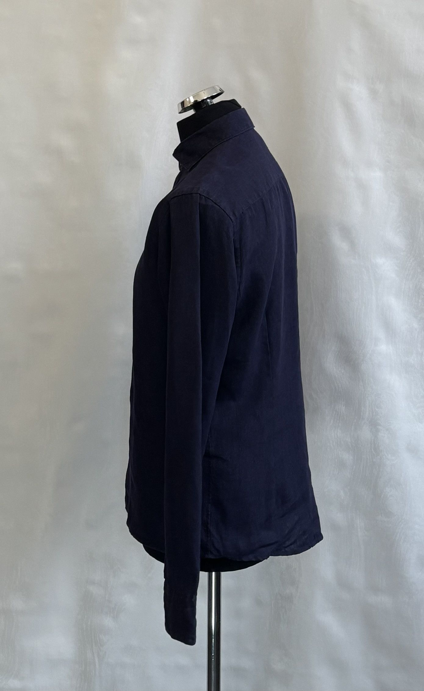 Eton Eton Slim Shirt Navy 100% Linen Size 40 Size US L / EU 52-54 / 3 - 3 Thumbnail