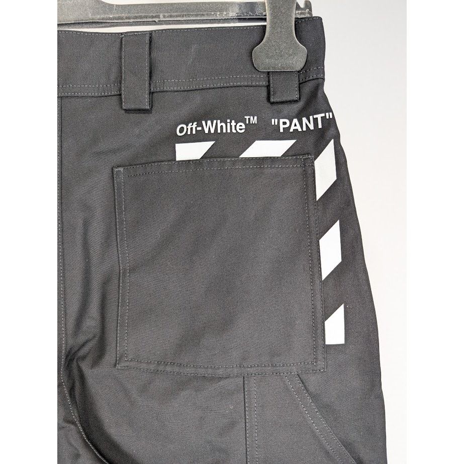 Off-White o1rshd1 Diag Pkt Carpenter Pant in Black/White Size US 30 / EU 46 - 16 Thumbnail