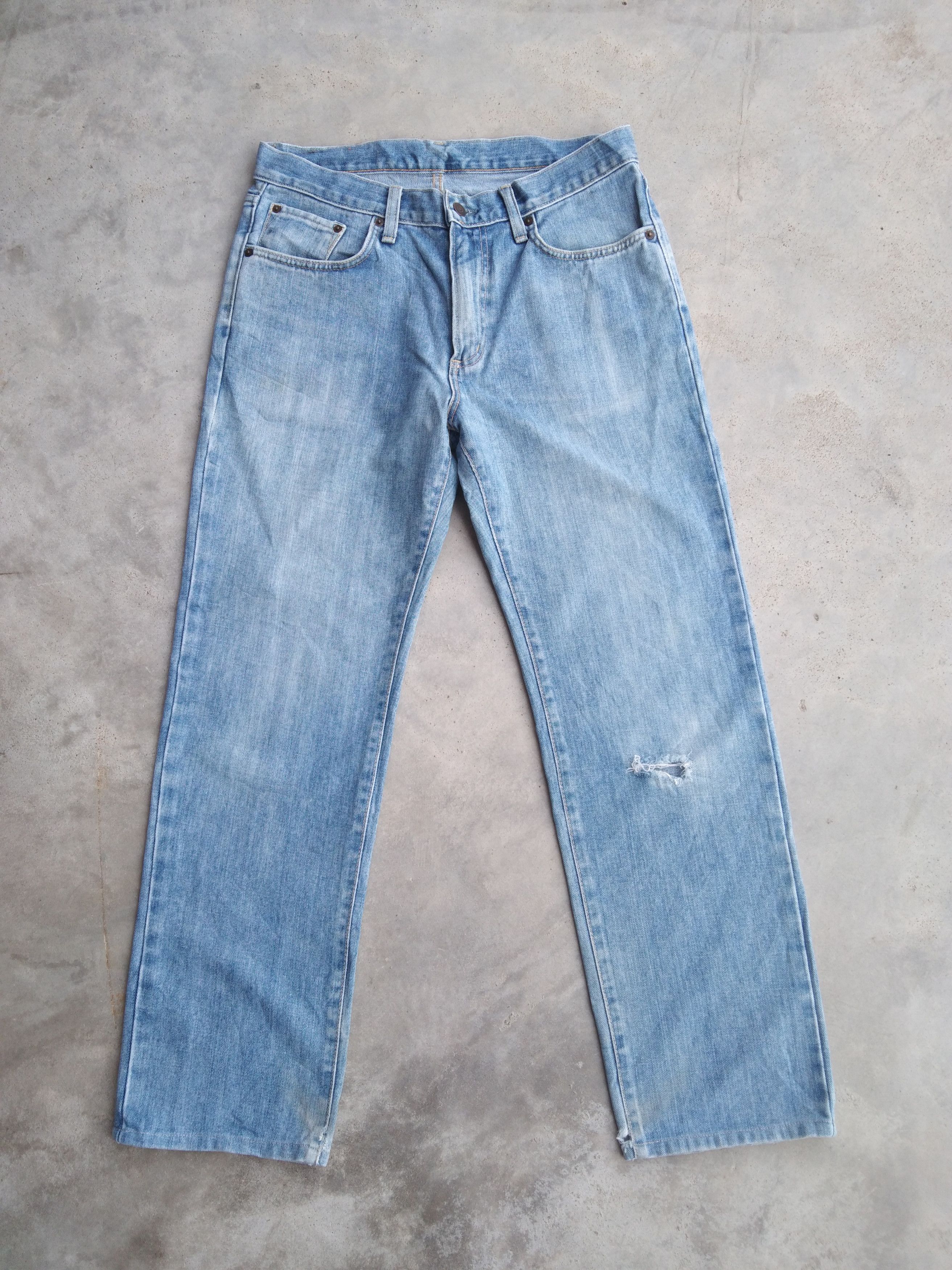 Japanese Brand Vintage Edwin Made In Japan Distressed Jeans 31x29 Size US 31 - 1 Thumbnail