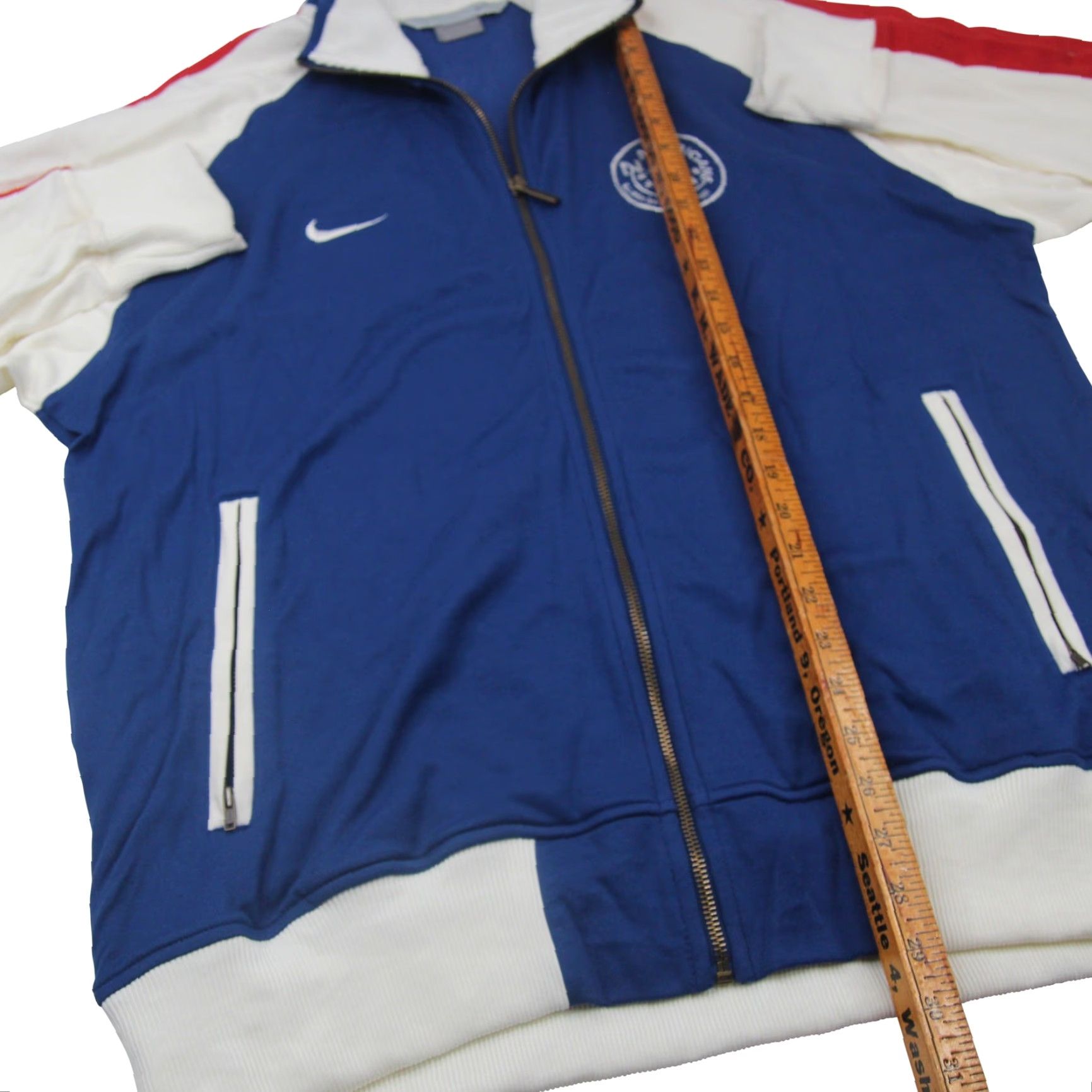 Nike VINTAGE Nike Mens XL Jacket Blue 1907 NY US Open Cup Champions Commemorative Track Jacket Size US XL / EU 56 / 4 - 8 Thumbnail
