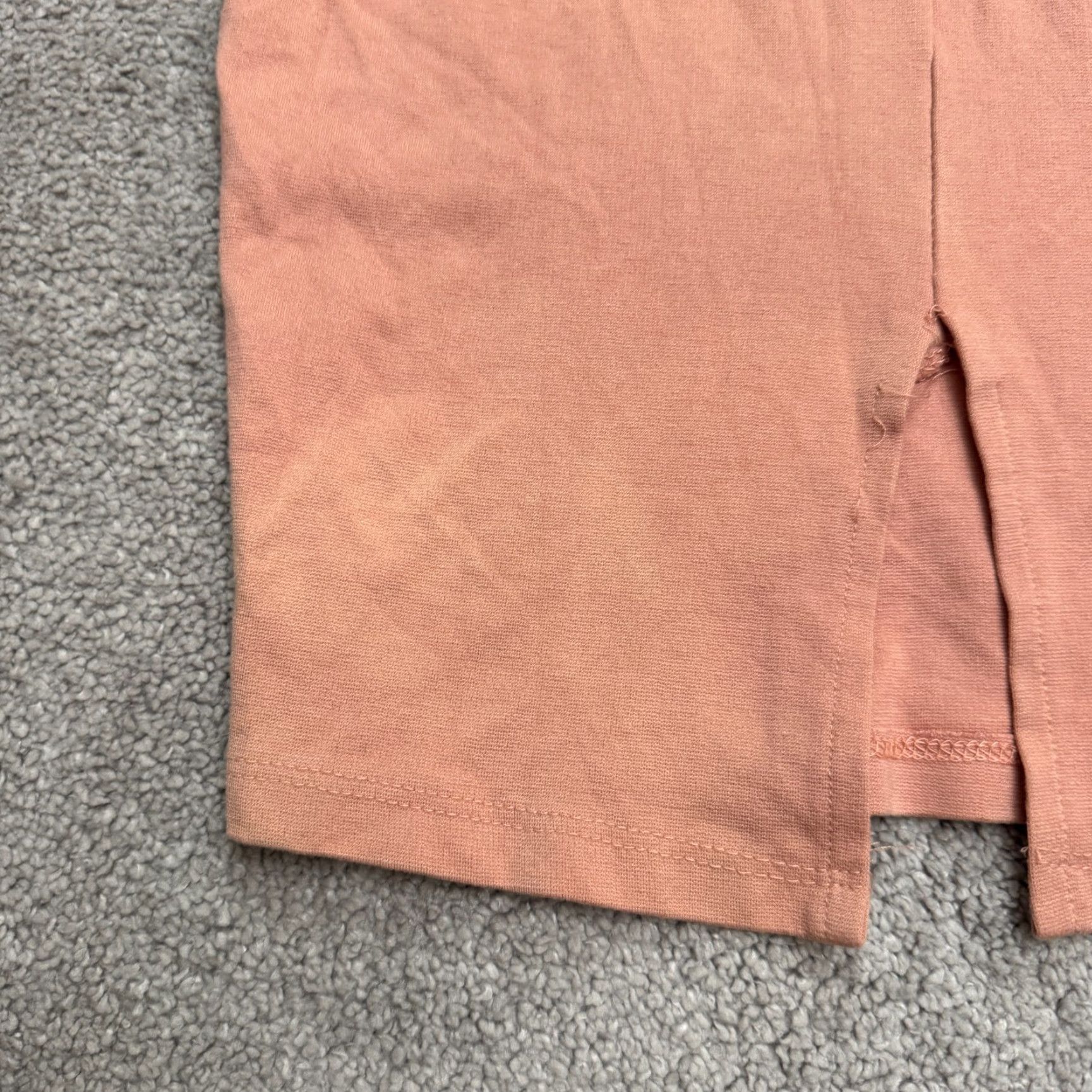 Pinko Privy Dress Womens Medium Pink Off Shoulder Ruffle Bodycon Pencil Midi Stretch Size M / US 6-8 / IT 42-44 - 6 Thumbnail