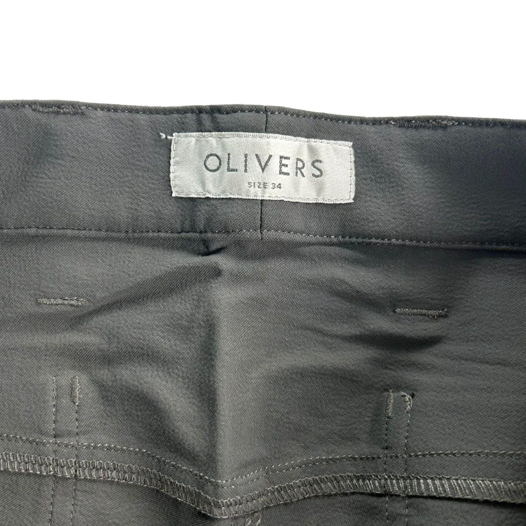 Vintage Olivers Apparel Men's Performance Nylon 5-Pocket Pants Charcoal Gray 34x32 | Flat Front | Nylon/Spandex | Casual Chino Pants Mens Size US 34 / EU 50 - 3 Thumbnail