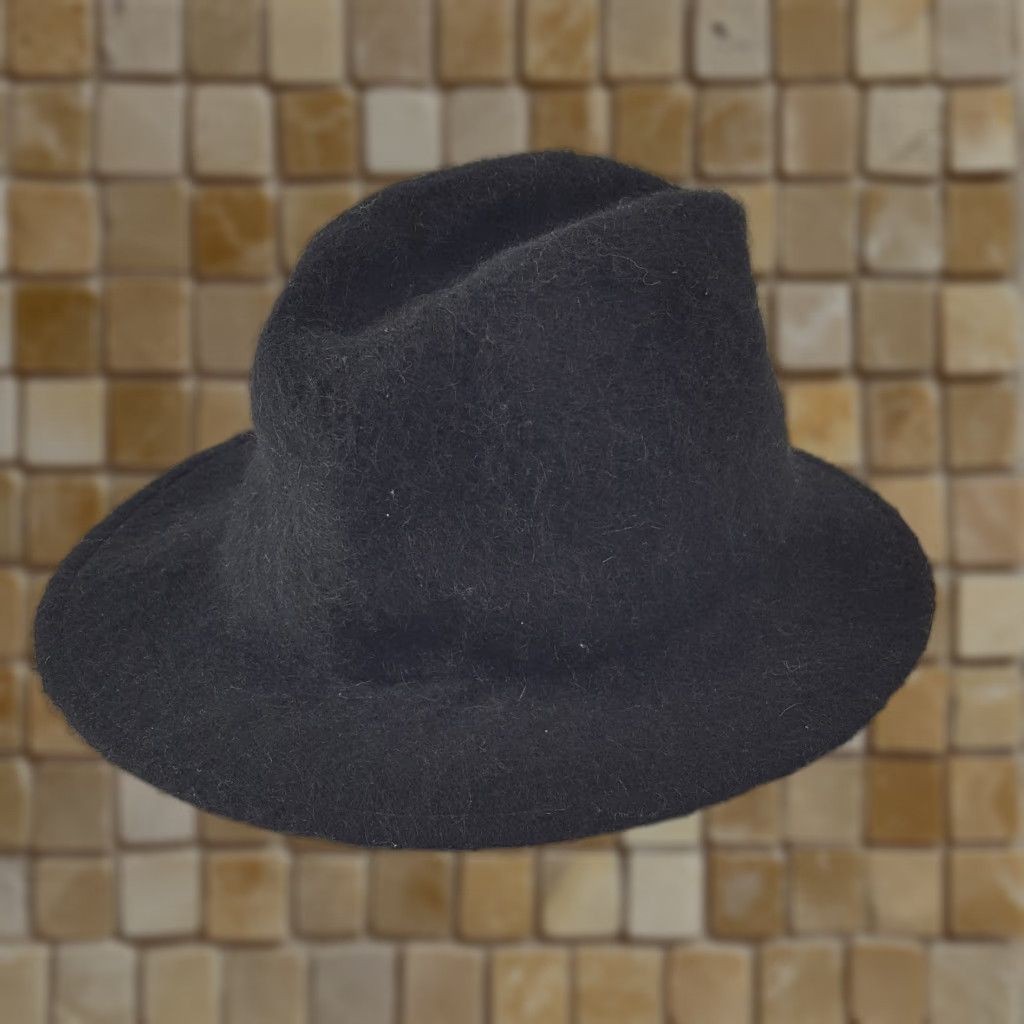 Vintage VINTAGE 60s Mahara Mohair Fedora Hat Black Men's Size M Grunge Casual Fashion Size ONE SIZE - 1 Thumbnail