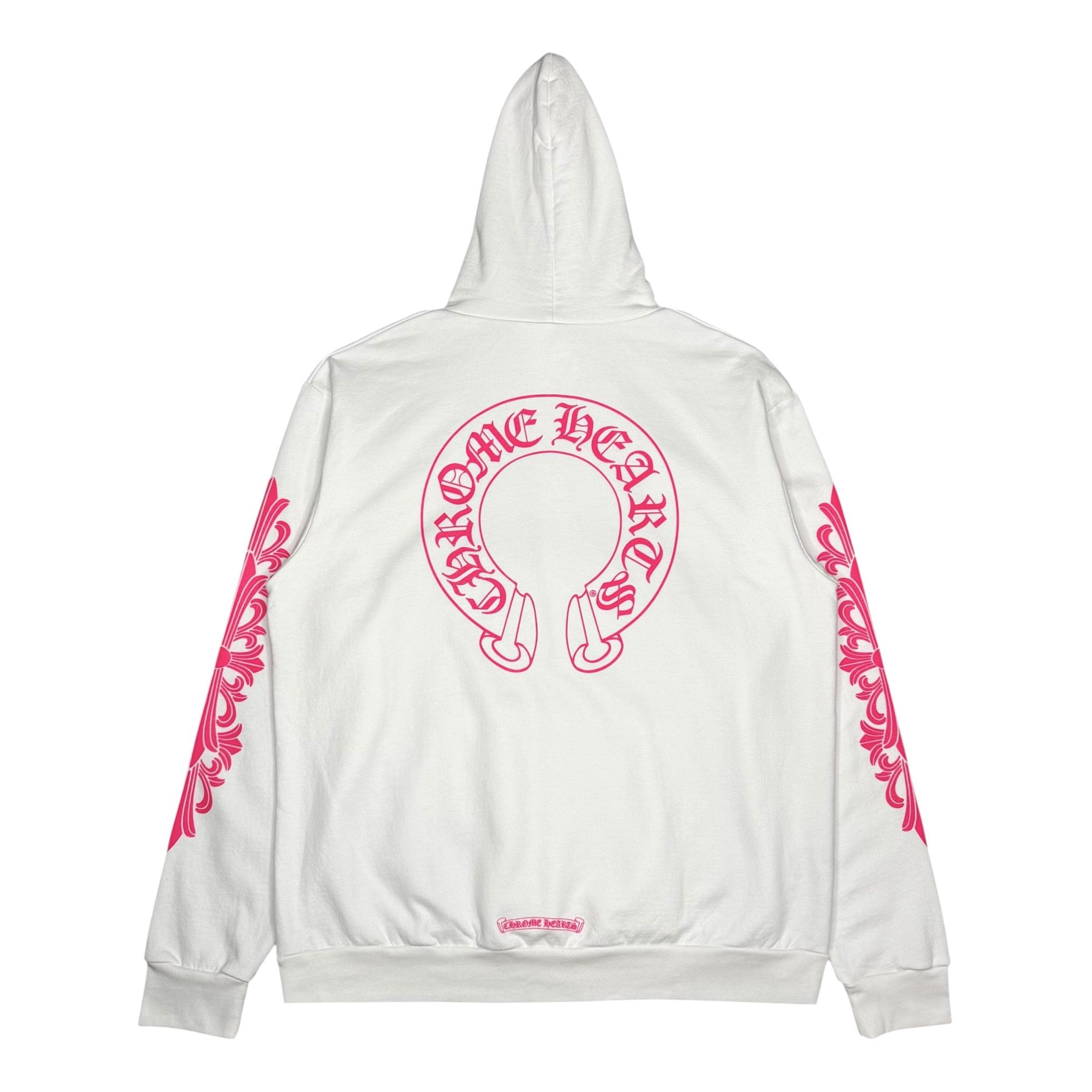 トップス Pink Horseshoe Floral Sleeve Pullover Chrome Hearts Pink Horseshoe Floral Sleeve Pullover Hoodie White