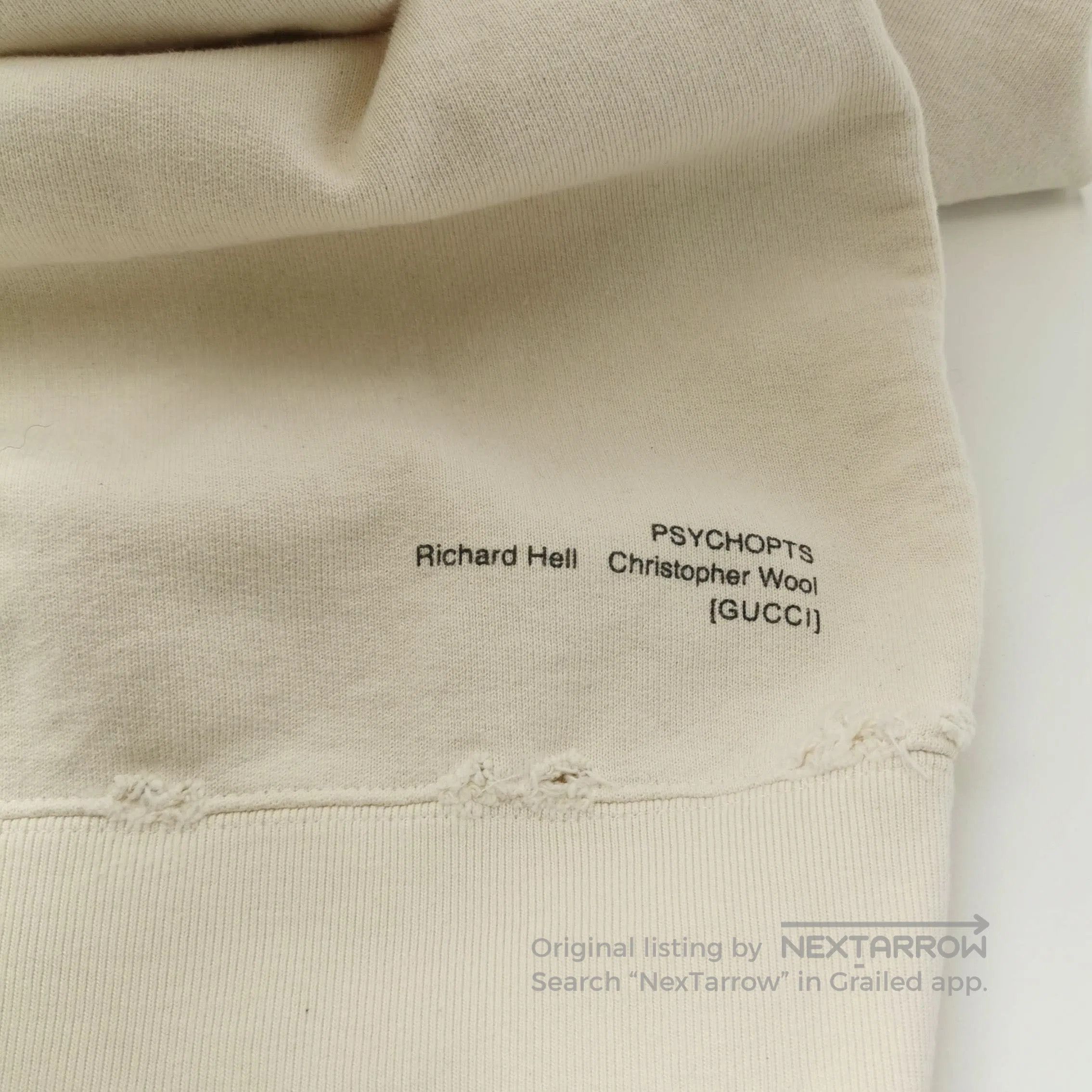 Gucci Gucci XS Cream 'thank' Letter Logo Hoodie. Size US XS / EU 42 / 0 - 1 Thumbnail