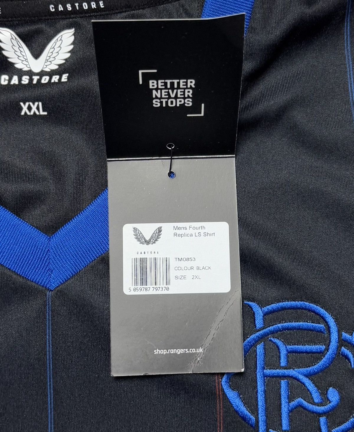 Castore Glasgow Rangers 2022 2023 Football Shirt Jersey Castore Size US XXL / EU 58 / 5 - 9 Thumbnail