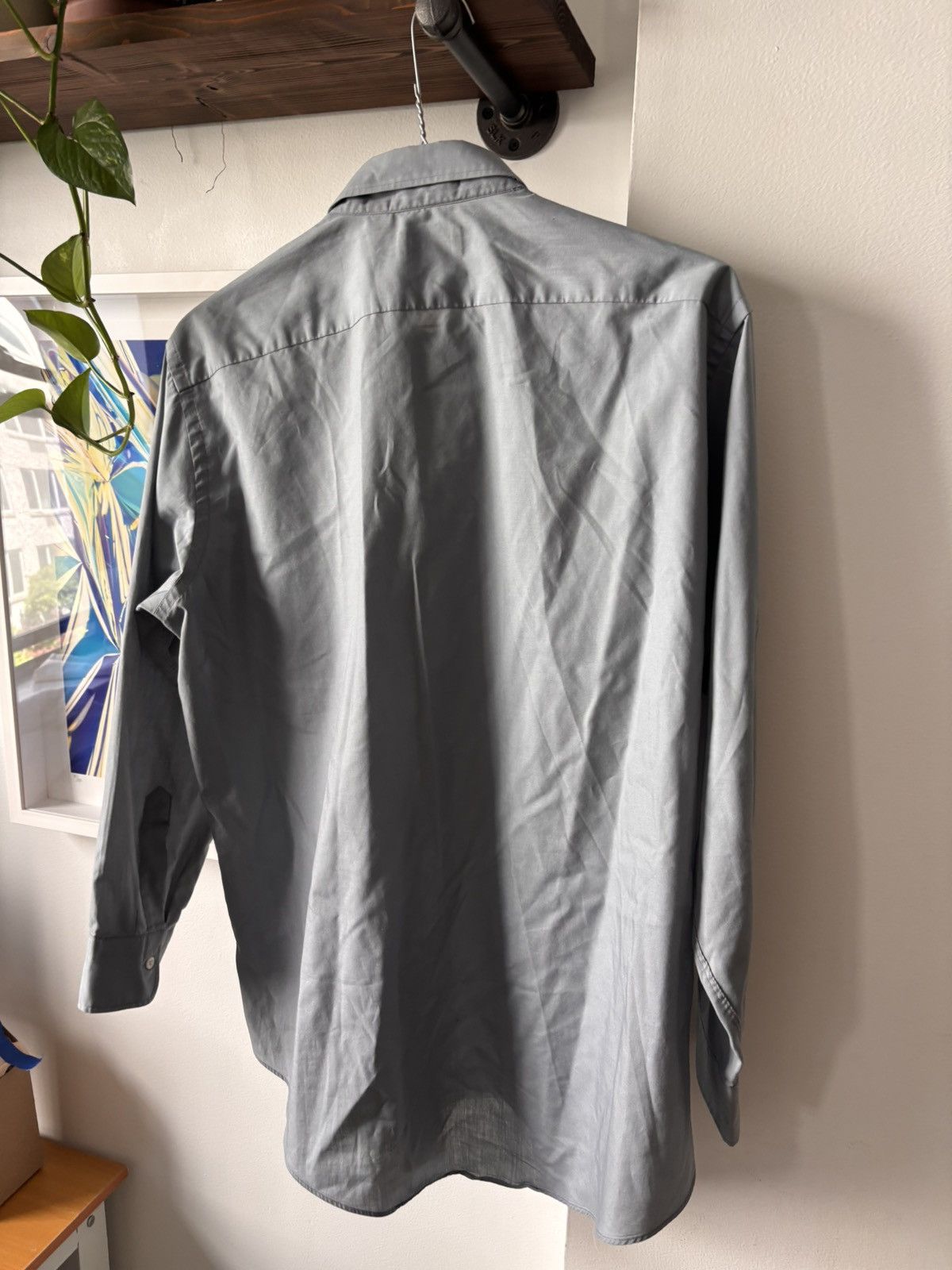Christian Dior Monsieur Vintage Dior Dress Shirt - Blue/Grey Size US L / EU 52-54 / 3 - 5 Thumbnail