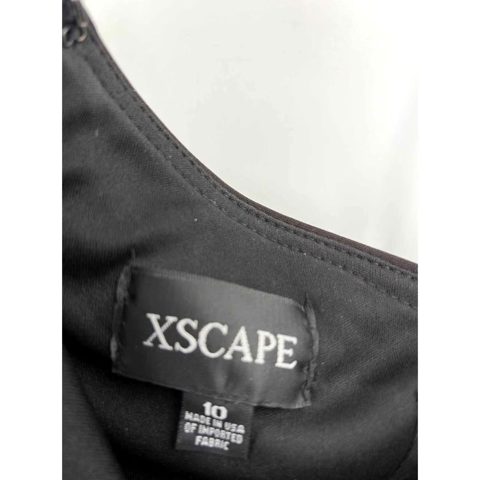 Vintage Pre-Owned XScape Black Size 10 One Shoulder Maxi Evening Gown Size L / US 10 / IT 46 - 3 Thumbnail
