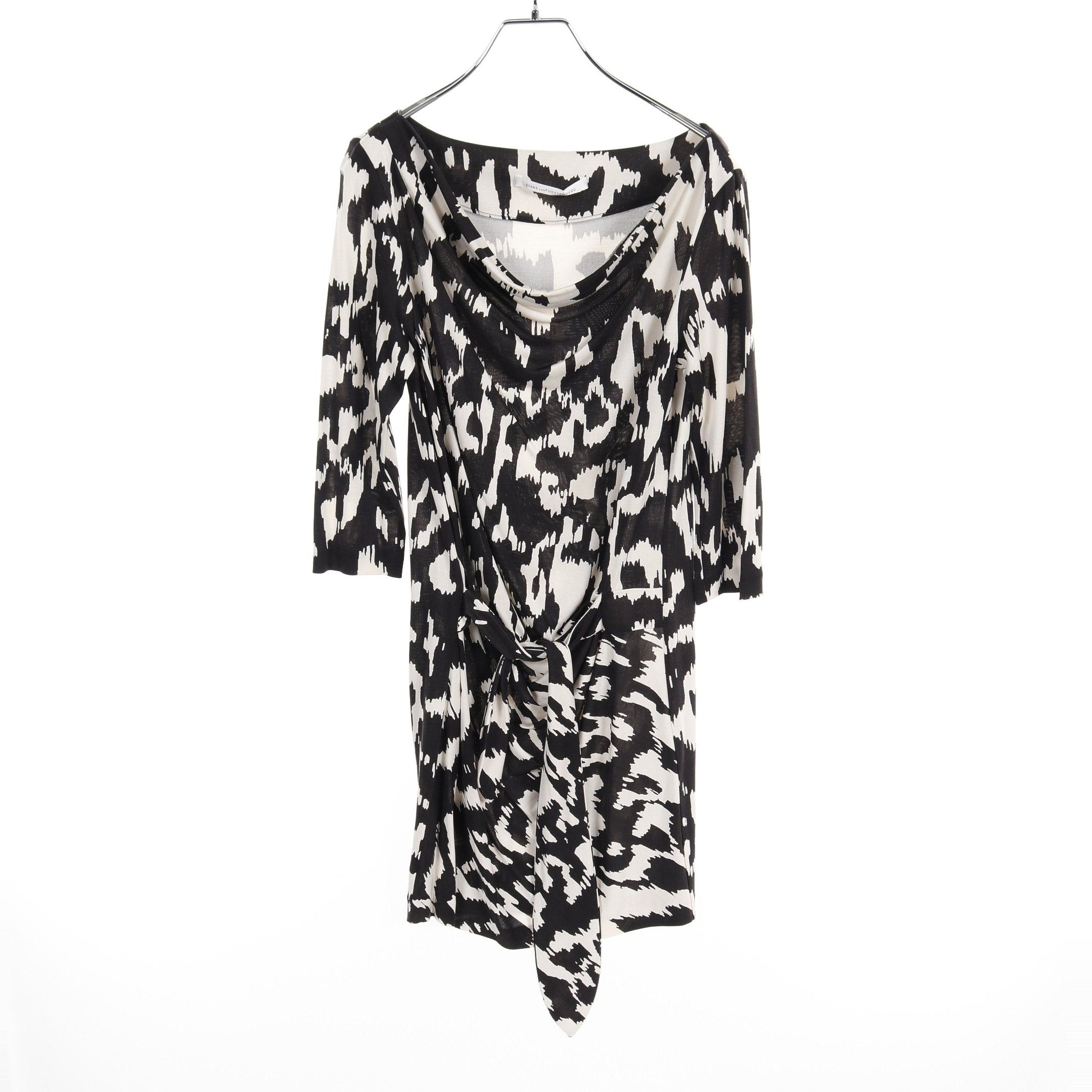 Diane von Furstenberg Diane Von Furstenberg One Piece Whole Pattern Silk Black Off White Size ONE SIZE - 1 Thumbnail