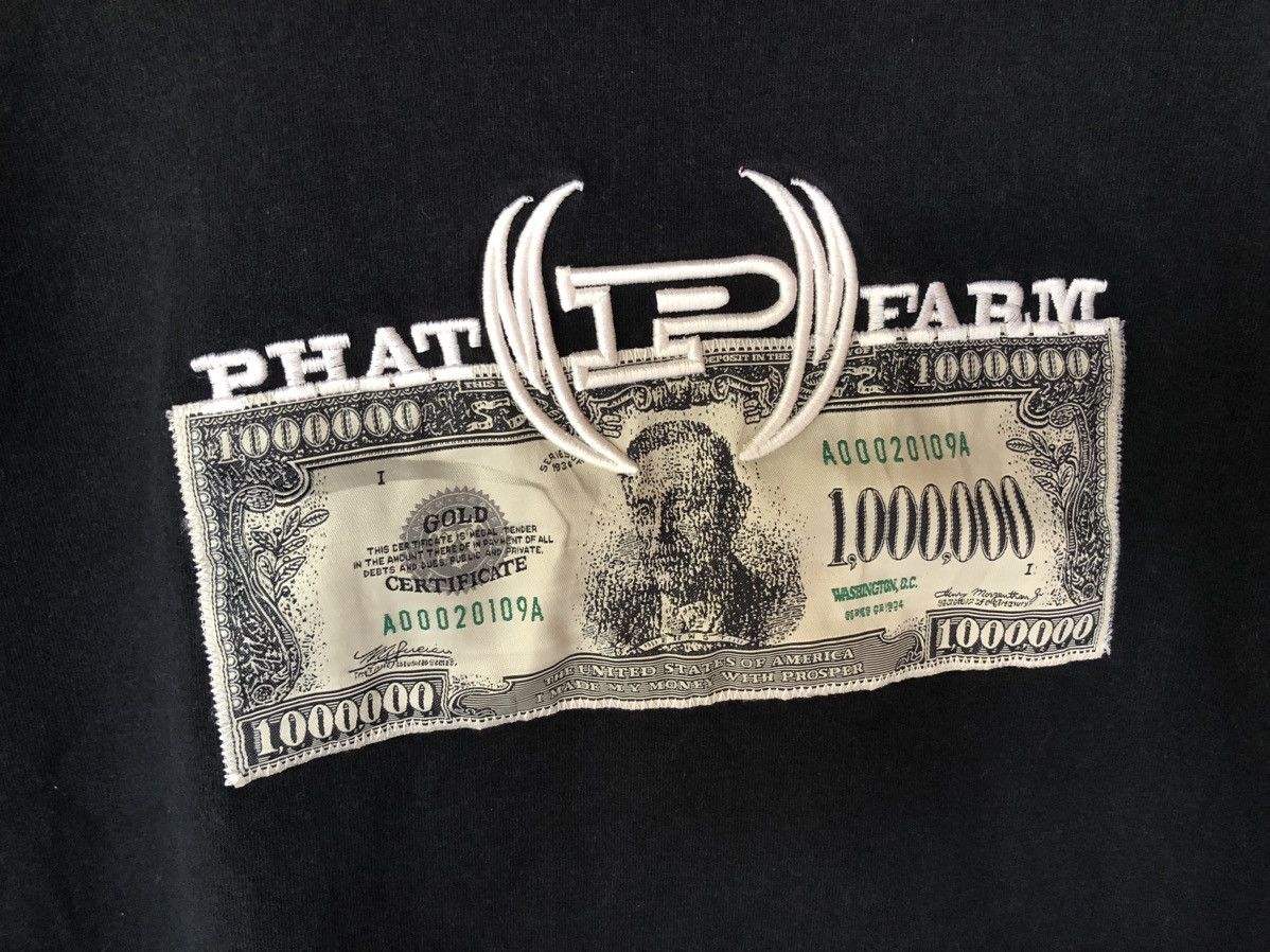 Phat Farm Vintage Phat Farm 1,000.000 usd Embroidered Rare Shirt Tee Size US XL / EU 56 / 4 - 4 Thumbnail