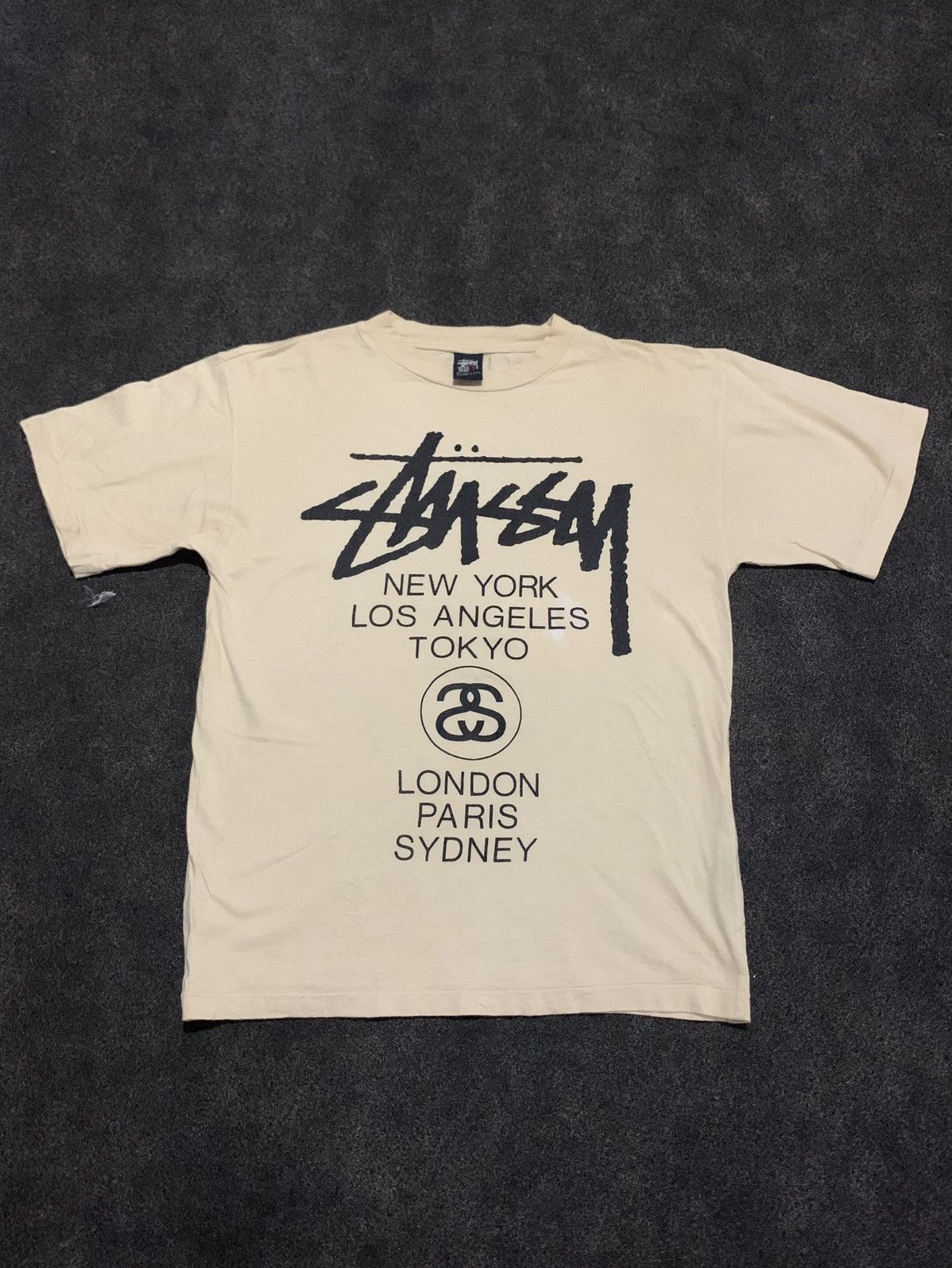 Stussy Stüssy World Tour Cities T-Shirt (Y2K Era) Size US S / EU 44-46 / 1 - 2 Thumbnail