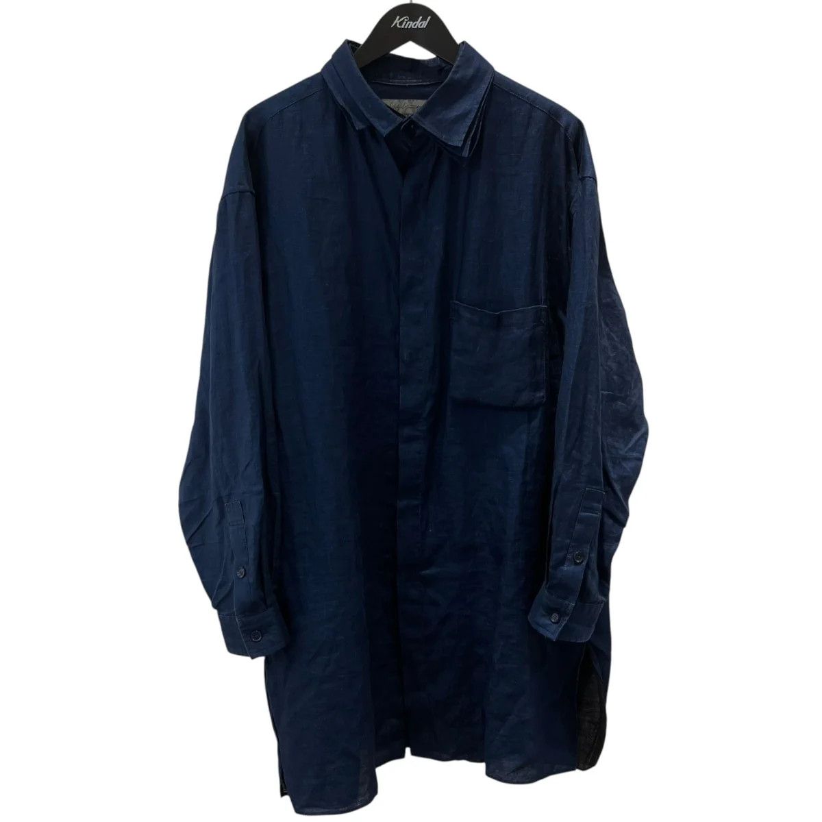 Yohji Yamamoto Yohji Yamamoto pour homme/23ss INDIGO COLLAR FRONT shirt Size US M / EU 48-50 / 2 - 1 Thumbnail