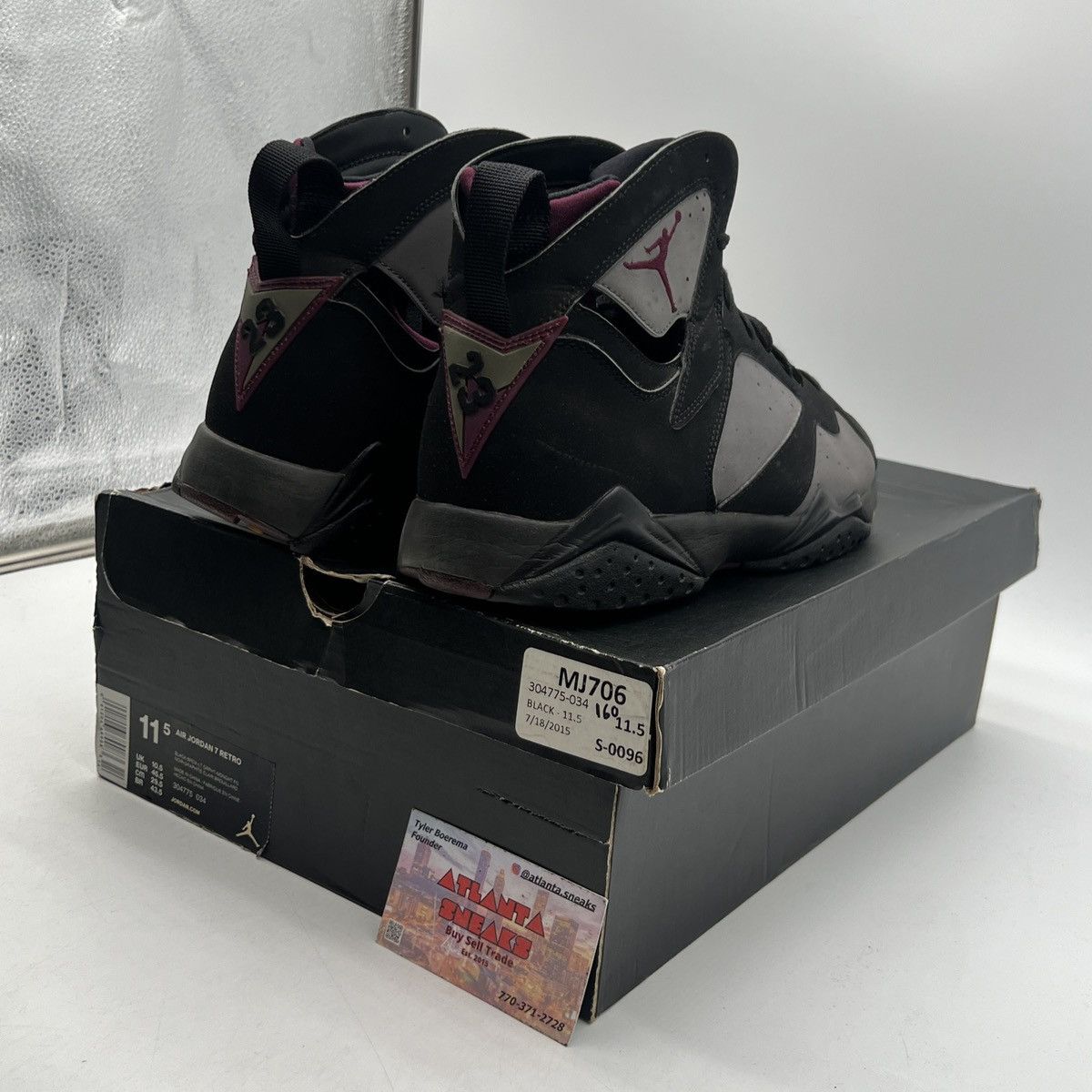 Jordan Brand Air Jordan 7 Bordeaux Size US 11.5 / EU 44-45 - 5 Thumbnail