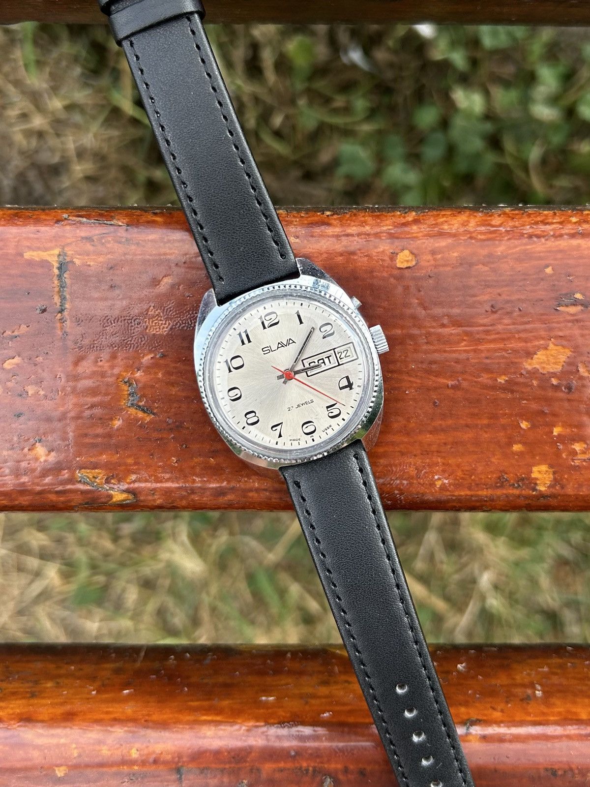 Vintage Vintage Watch Slava Made in USSR Soviet Mechanical 1980s Size ONE SIZE - 14 Thumbnail