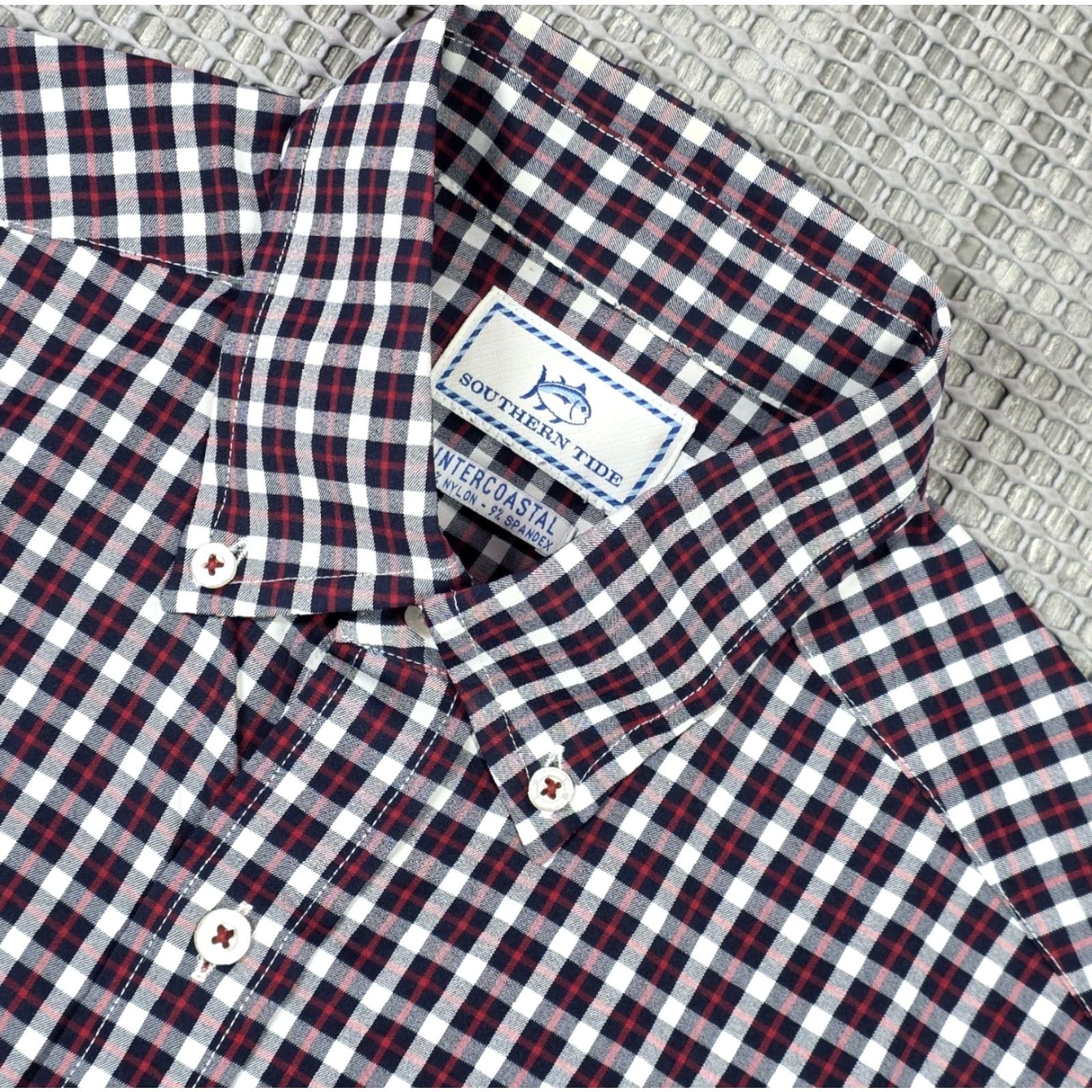 Southern Tide Southern Tide Intercoastal Shirt Men S Red Check Performance Regular Fit Size US S / EU 44-46 / 1 - 5 Thumbnail